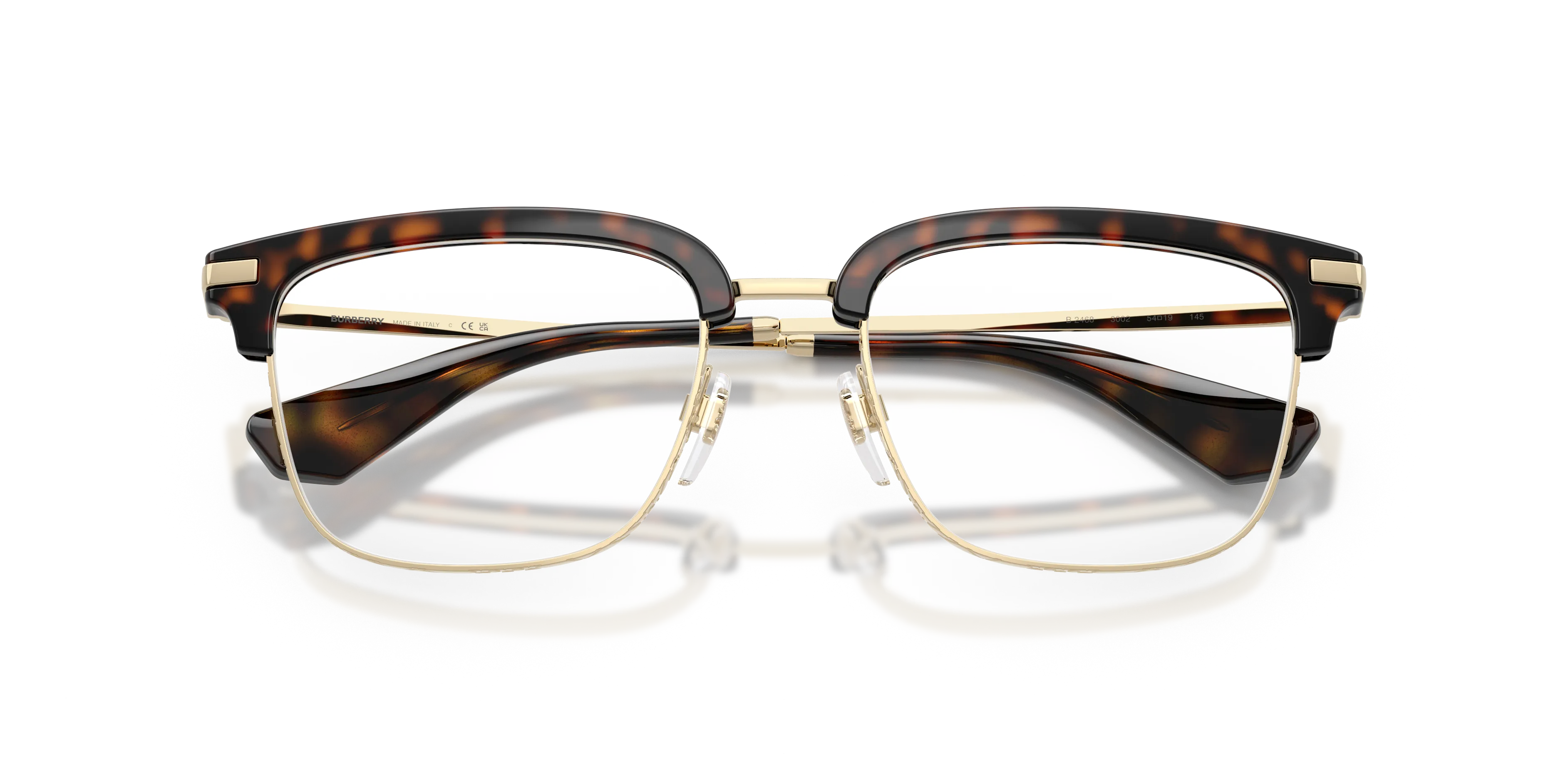 Burberry BE2468 3002 Montature da vista Iniettato Marrone Trasparente Squadrata Normale - immagine 2