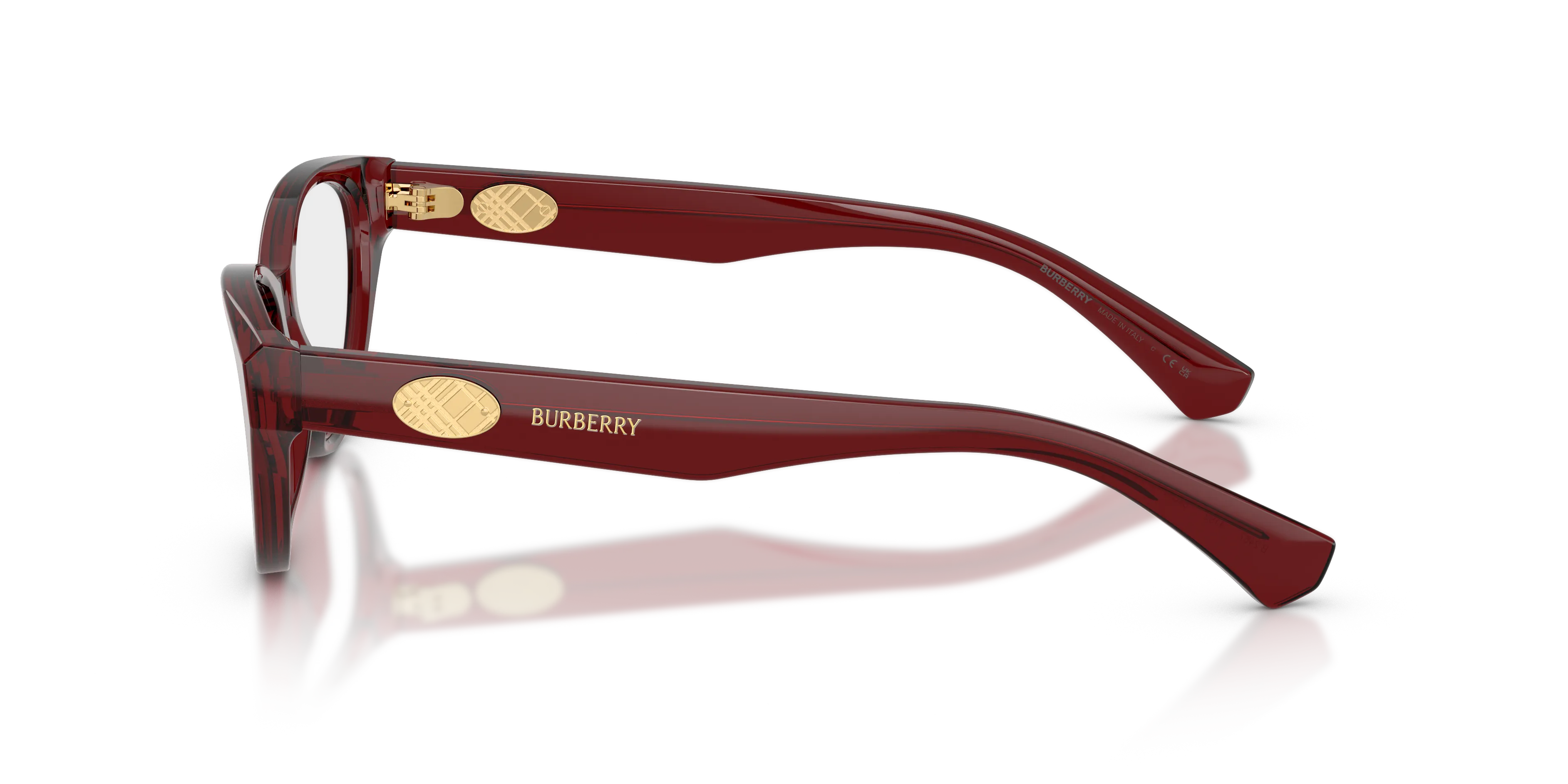 Burberry BE2467 4192 Montature da vista Acetato Rosso Trasparente Cat Eye Normale - immagine 4