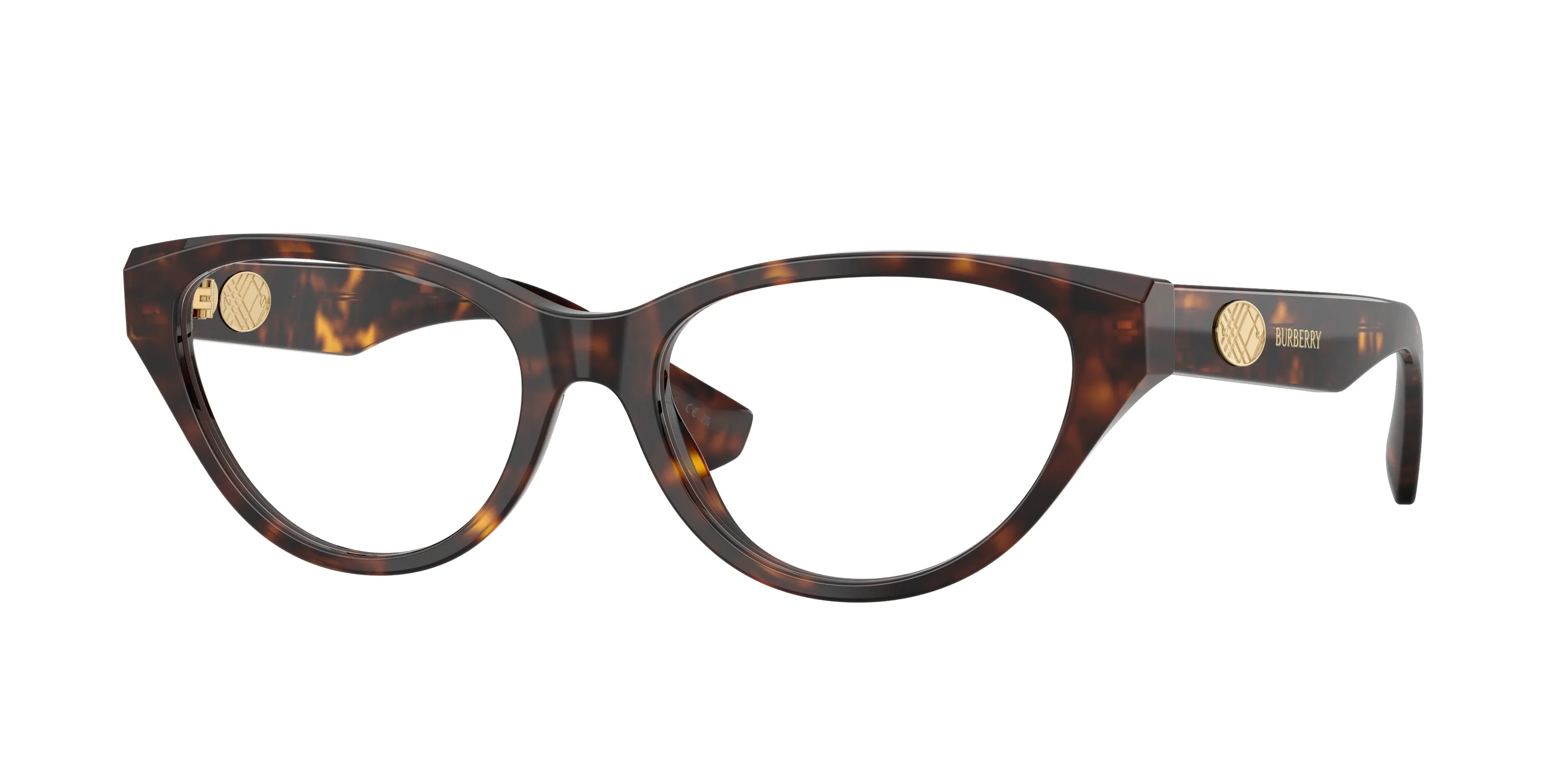Burberry BE2467 3002 Montature da vista Acetato Marrone Trasparente Cat Eye Normale - immagine 1