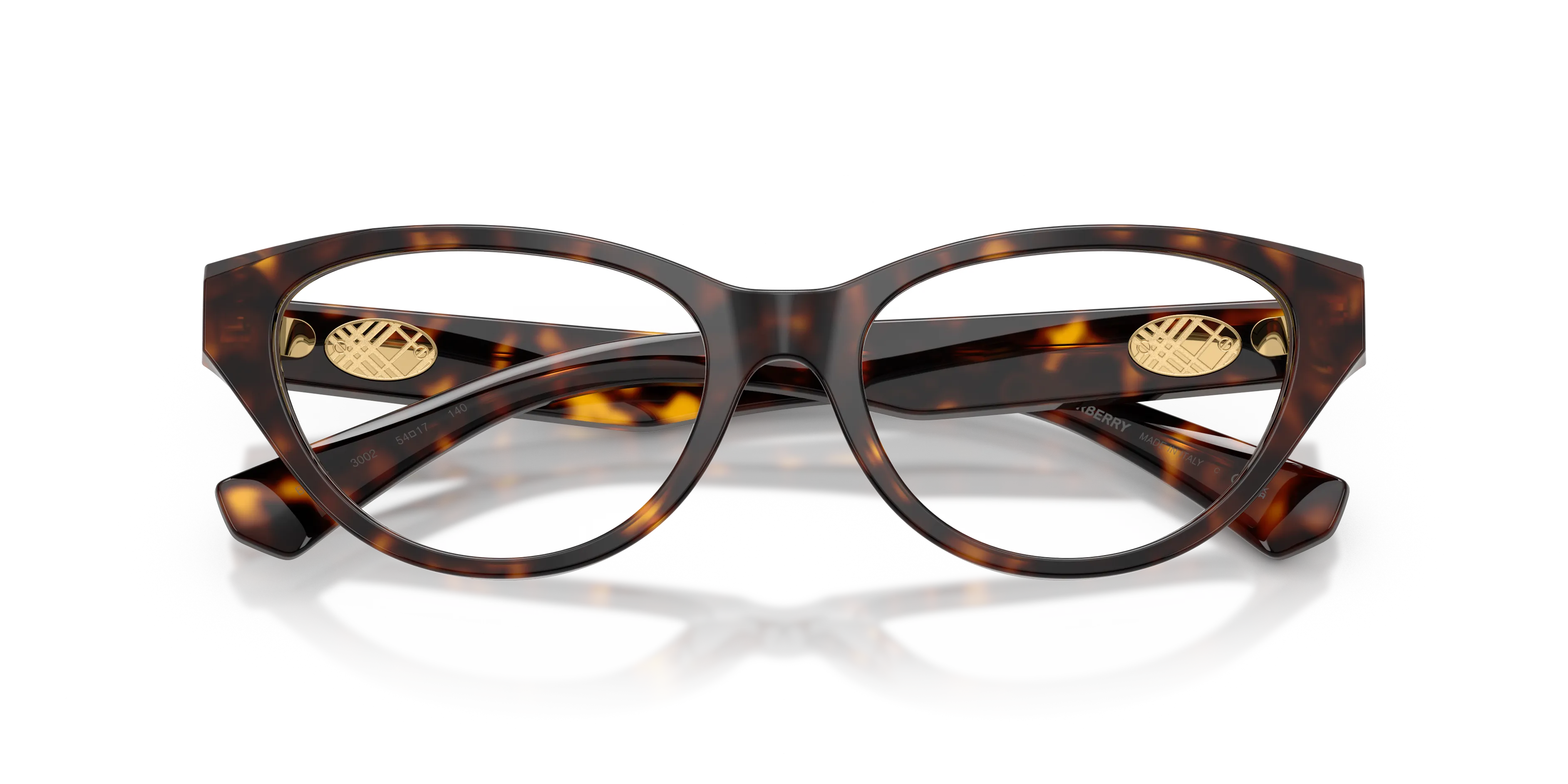 Burberry BE2467 3002 Montature da vista Acetato Marrone Trasparente Cat Eye Normale - immagine 2