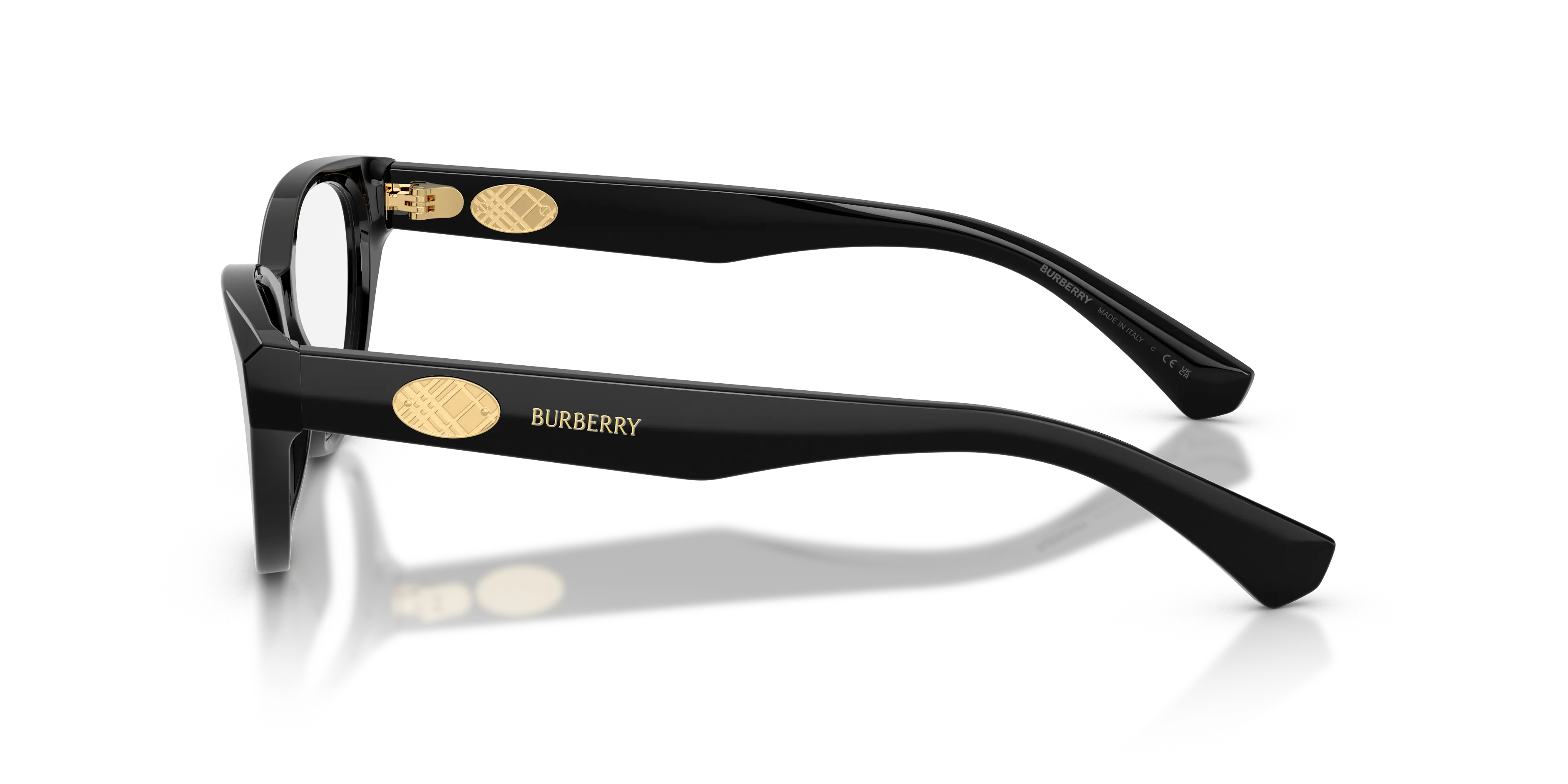 Burberry BE2467 3001 Montature da vista Acetato Nero Trasparente Cat Eye Normale - immagine 4