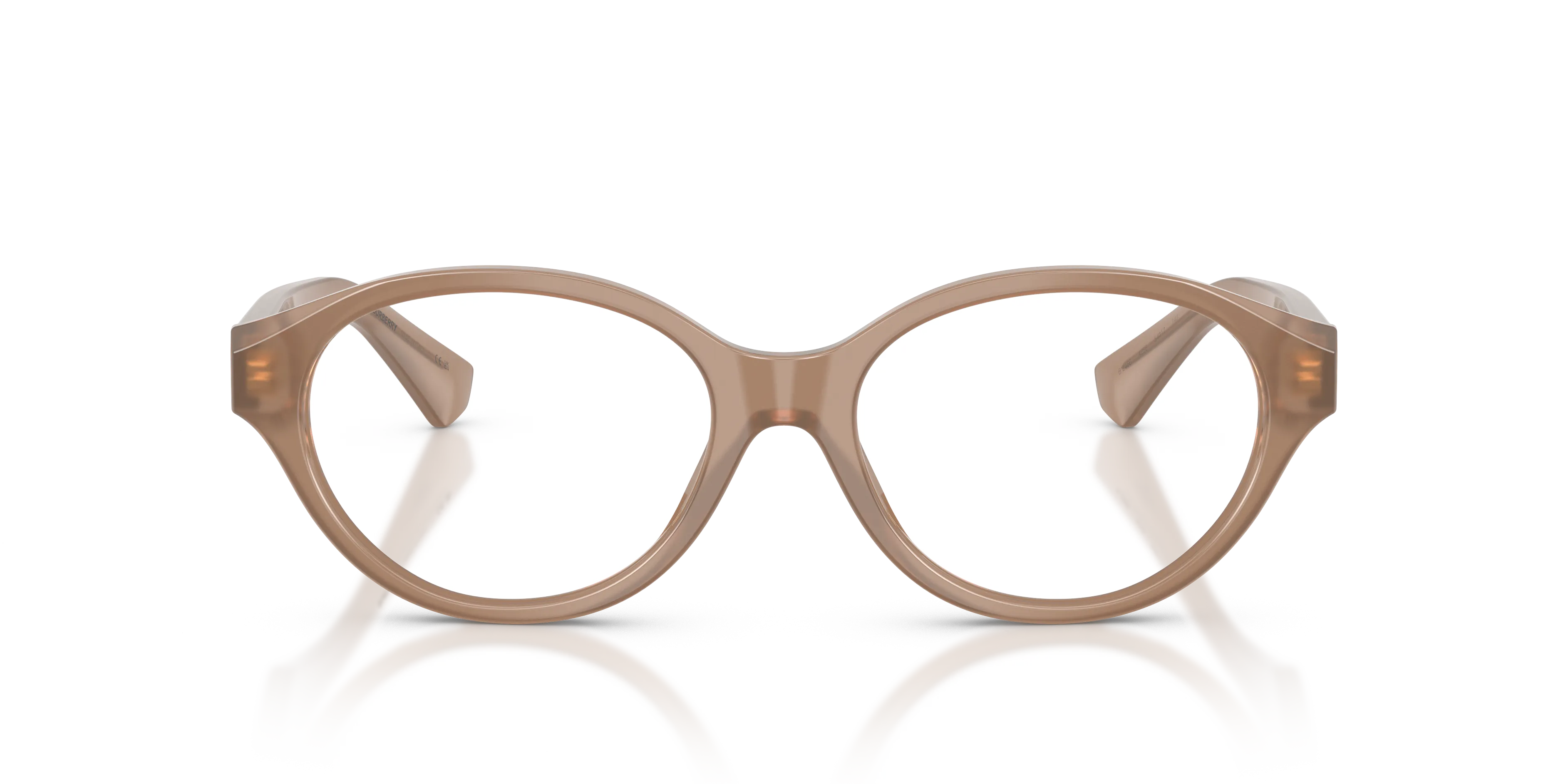 Burberry BE2466 4258 Montature da vista Acetato Beige Trasparente Rotonda Normale - immagine 3