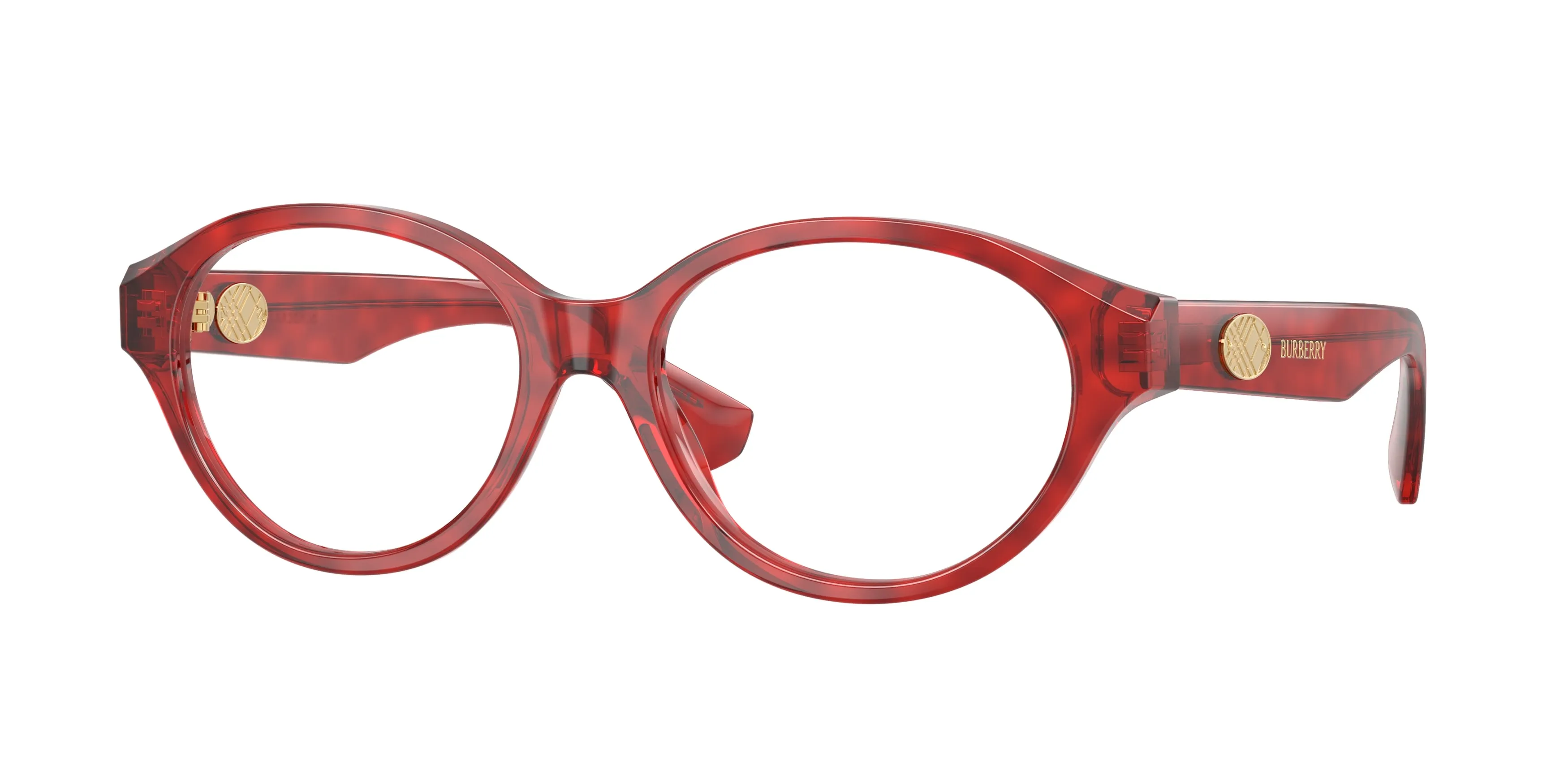 Burberry BE2466 4257 Montature da vista Acetato Rosso Trasparente Rotonda Normale - immagine 1