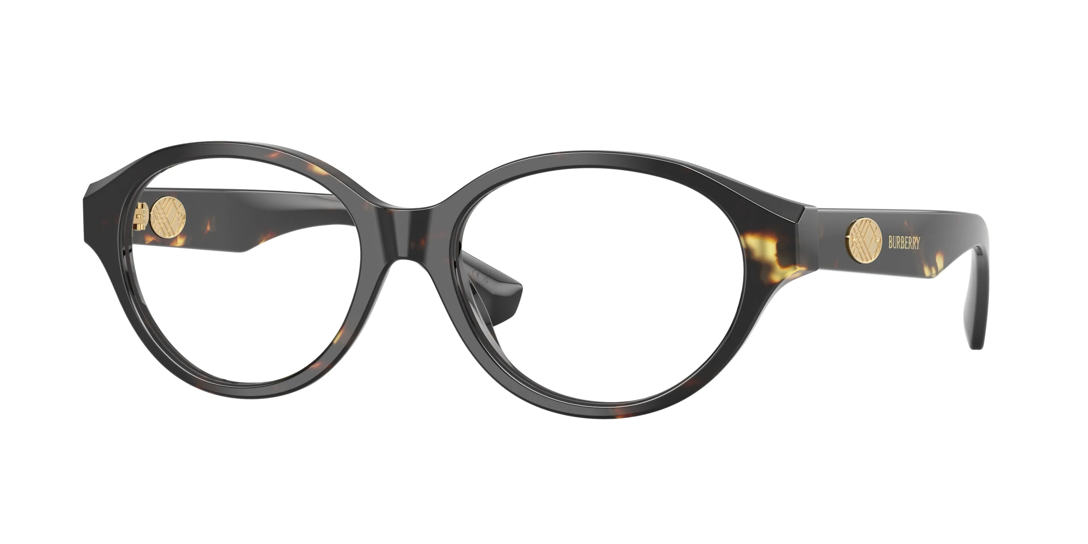 Burberry BE2466 4106 Montature da vista Acetato Tartaruga Trasparente Rotonda Normale - immagine 1
