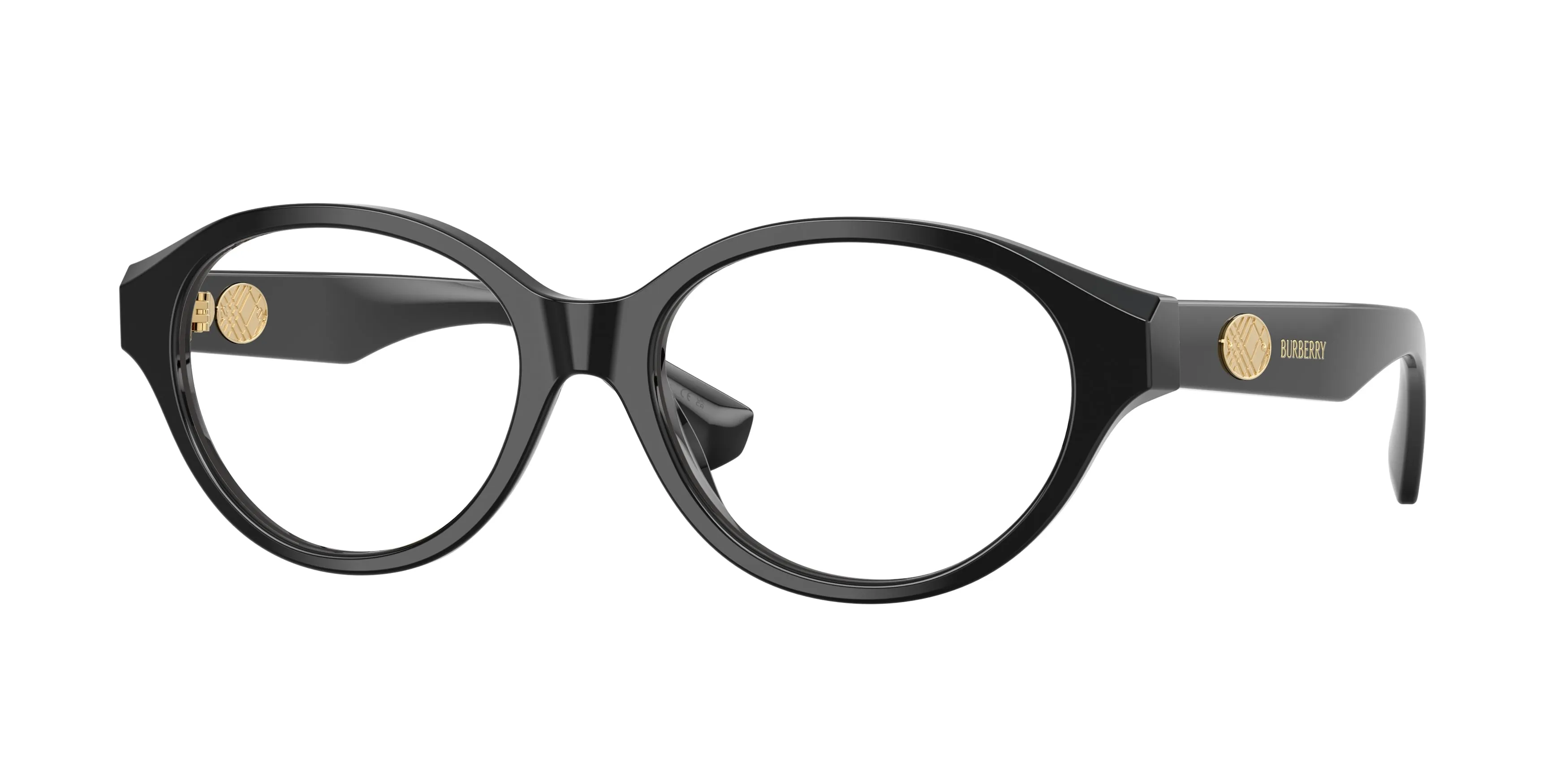 Burberry BE2466 3001 Montature da vista Acetato Nero Trasparente Rotonda Normale - immagine 1