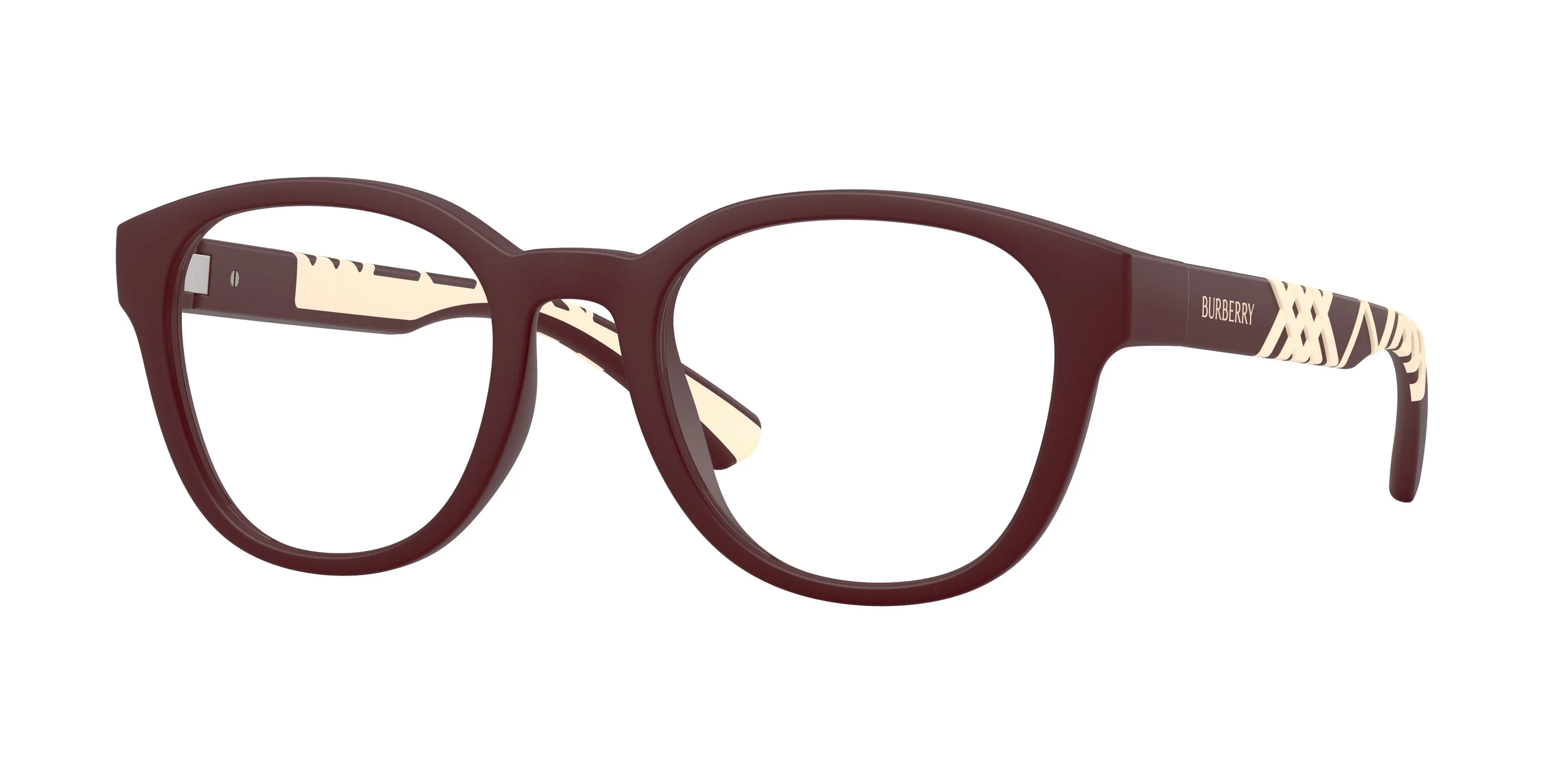 Burberry BE2465U 4262 Montature da vista Iniettato Rosso Trasparente Pantos Normale - immagine 1