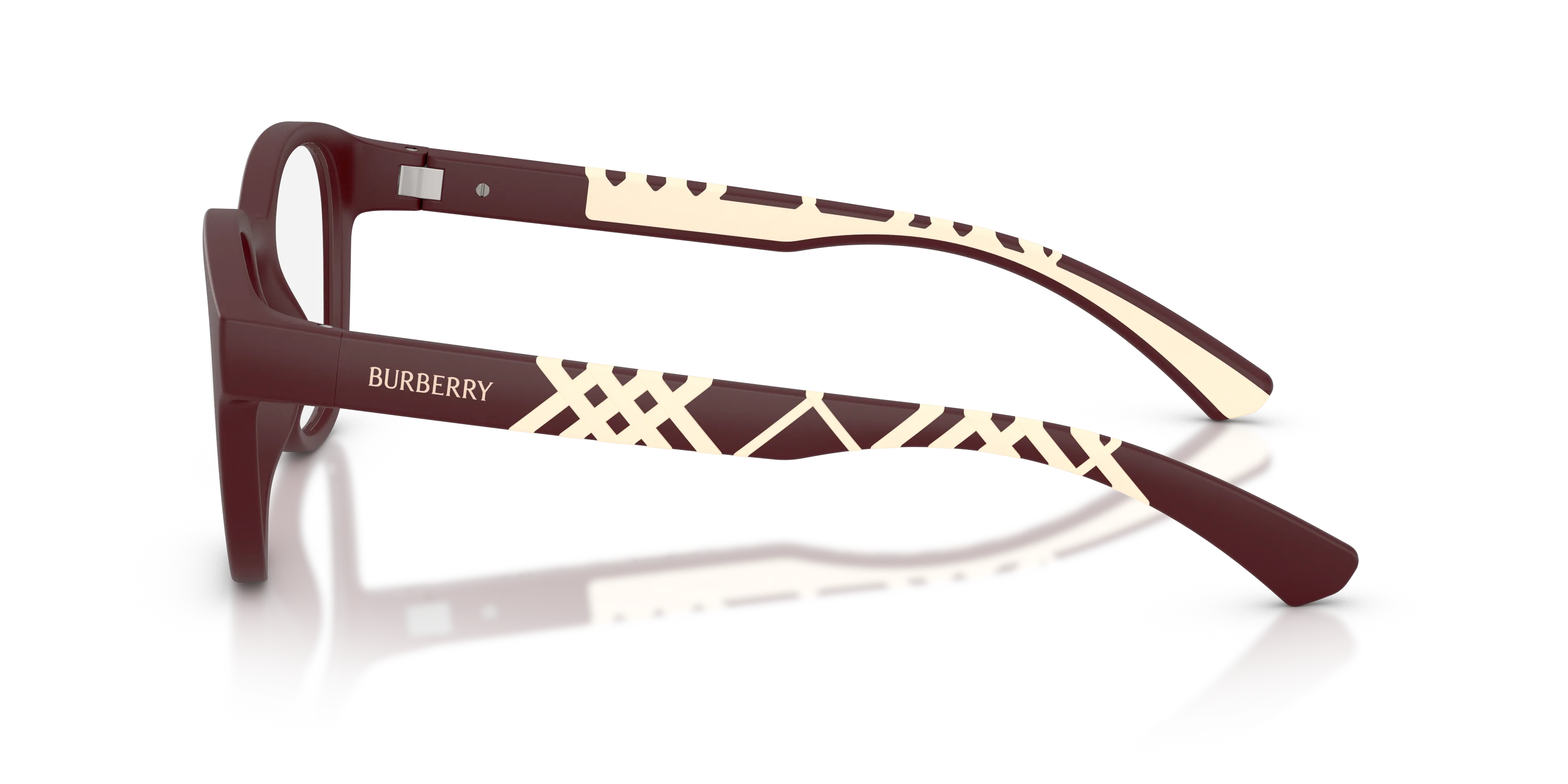 Burberry BE2465U 4262 Montature da vista Iniettato Rosso Trasparente Pantos Normale - immagine 4