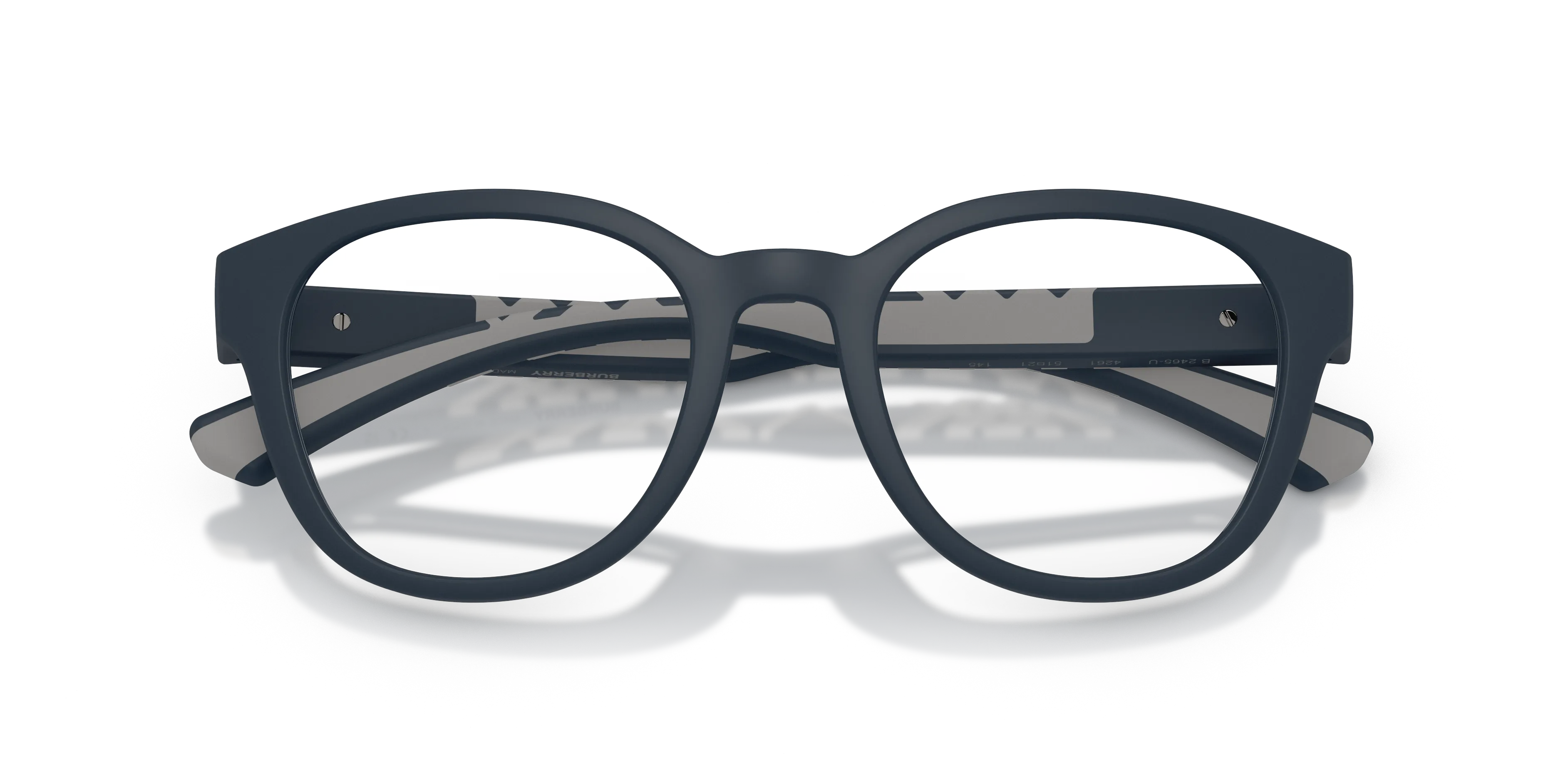 Burberry BE2465U 4261 Montature da vista Iniettato Blu Trasparente Pantos Normale - immagine 2