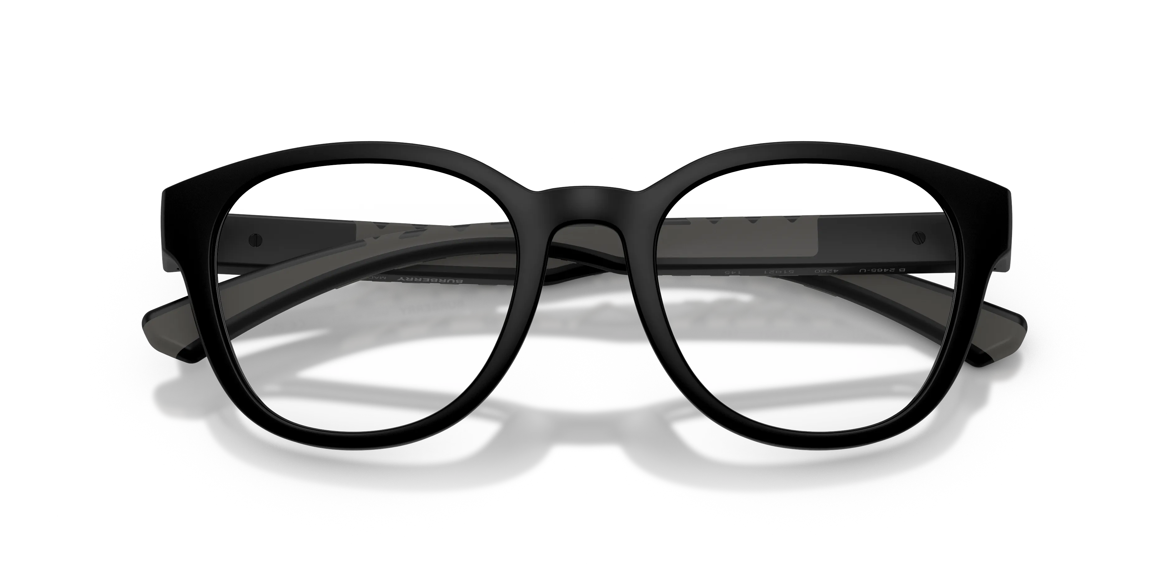 Burberry BE2465U 4260 Montature da vista Iniettato Nero Trasparente Pantos Normale - immagine 2