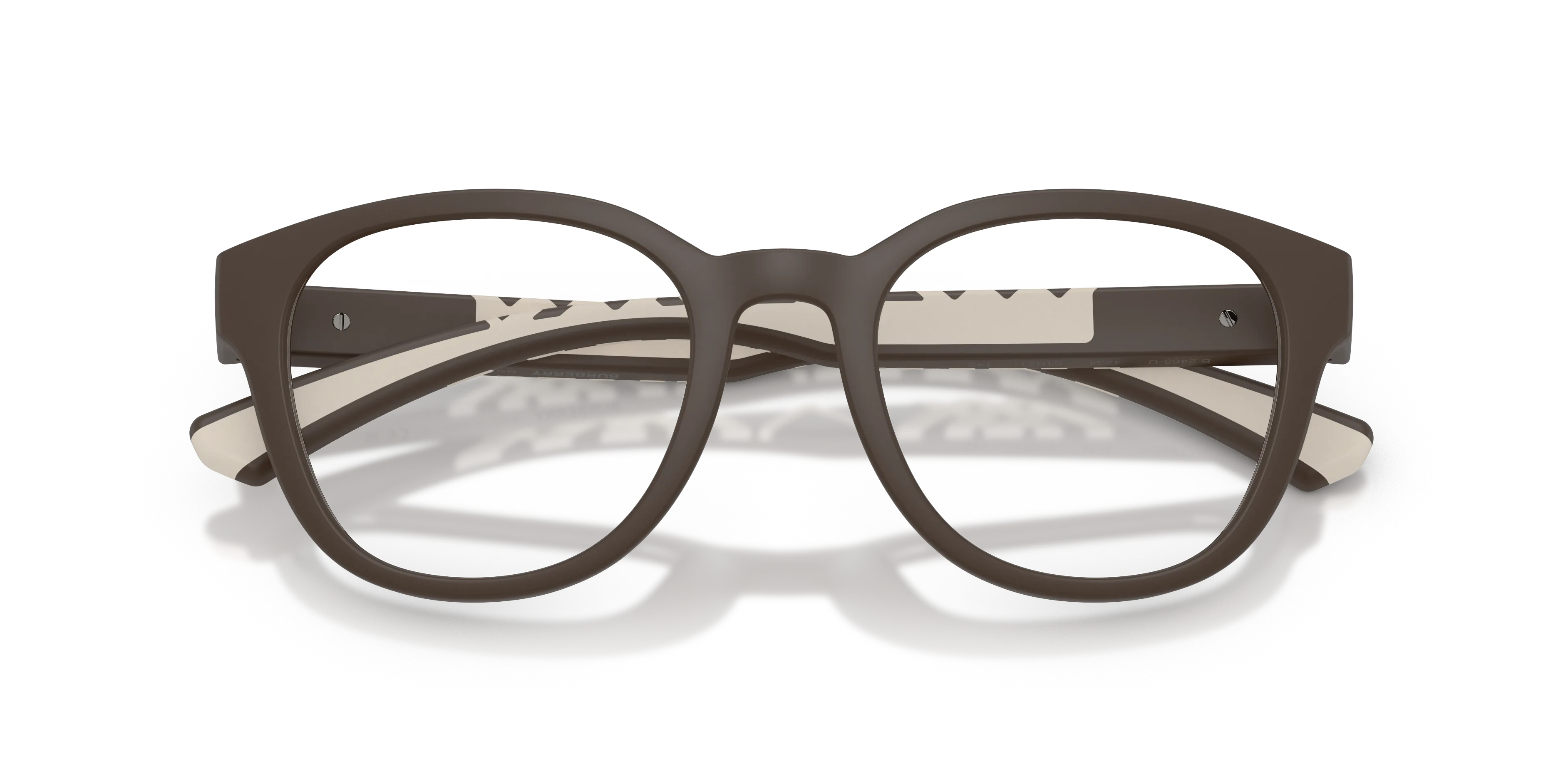 Burberry BE2465U 4234 Montature da vista Iniettato Marrone Trasparente Pantos Normale - immagine 2