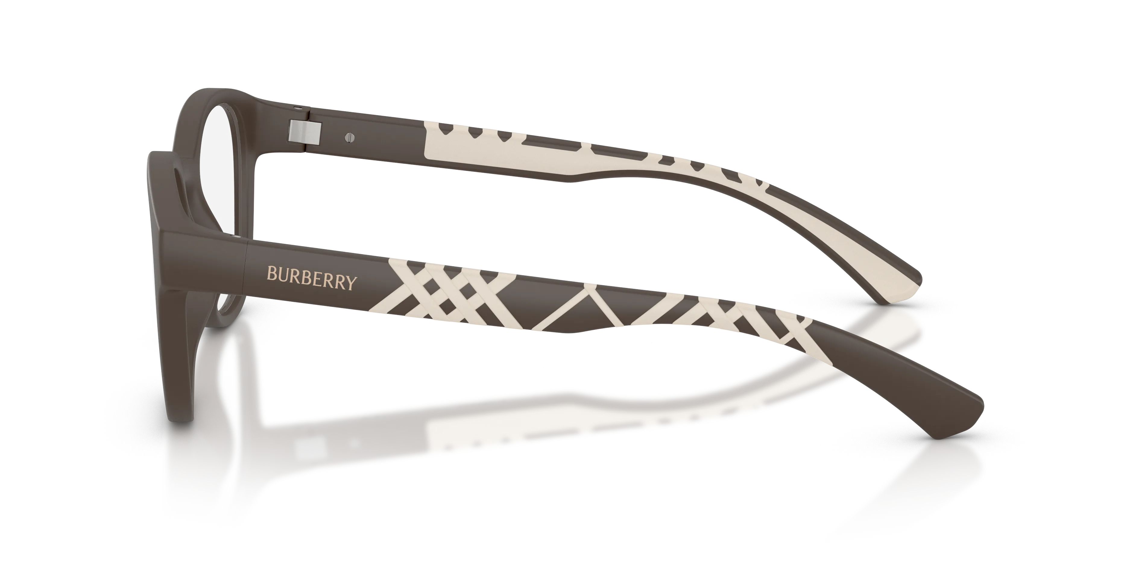 Burberry BE2465U 4234 Montature da vista Iniettato Marrone Trasparente Pantos Normale - immagine 4