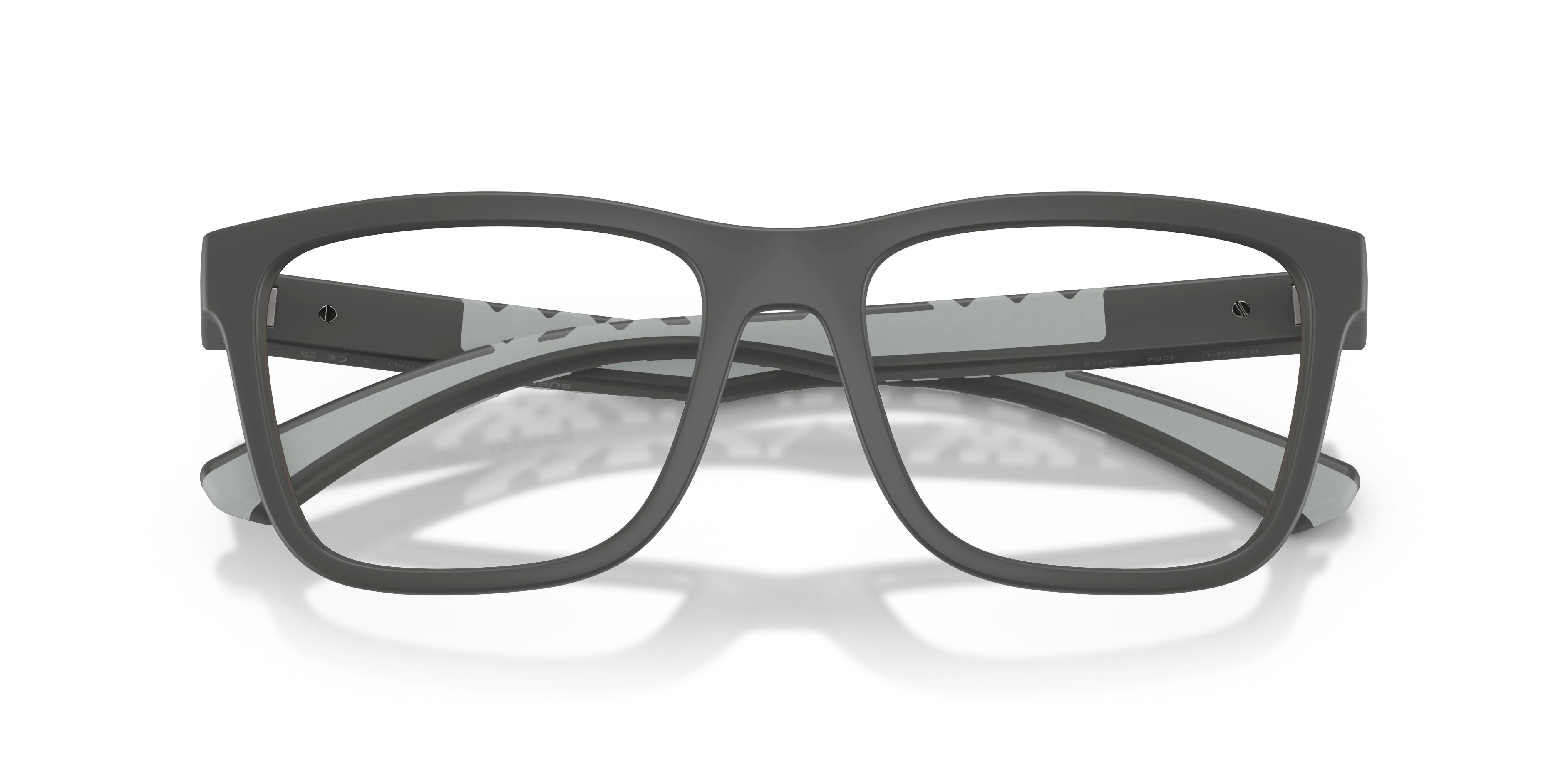 Burberry BE2464U 4264 Montature da vista Iniettato Grigio Trasparente Squadrata Normale - immagine 2
