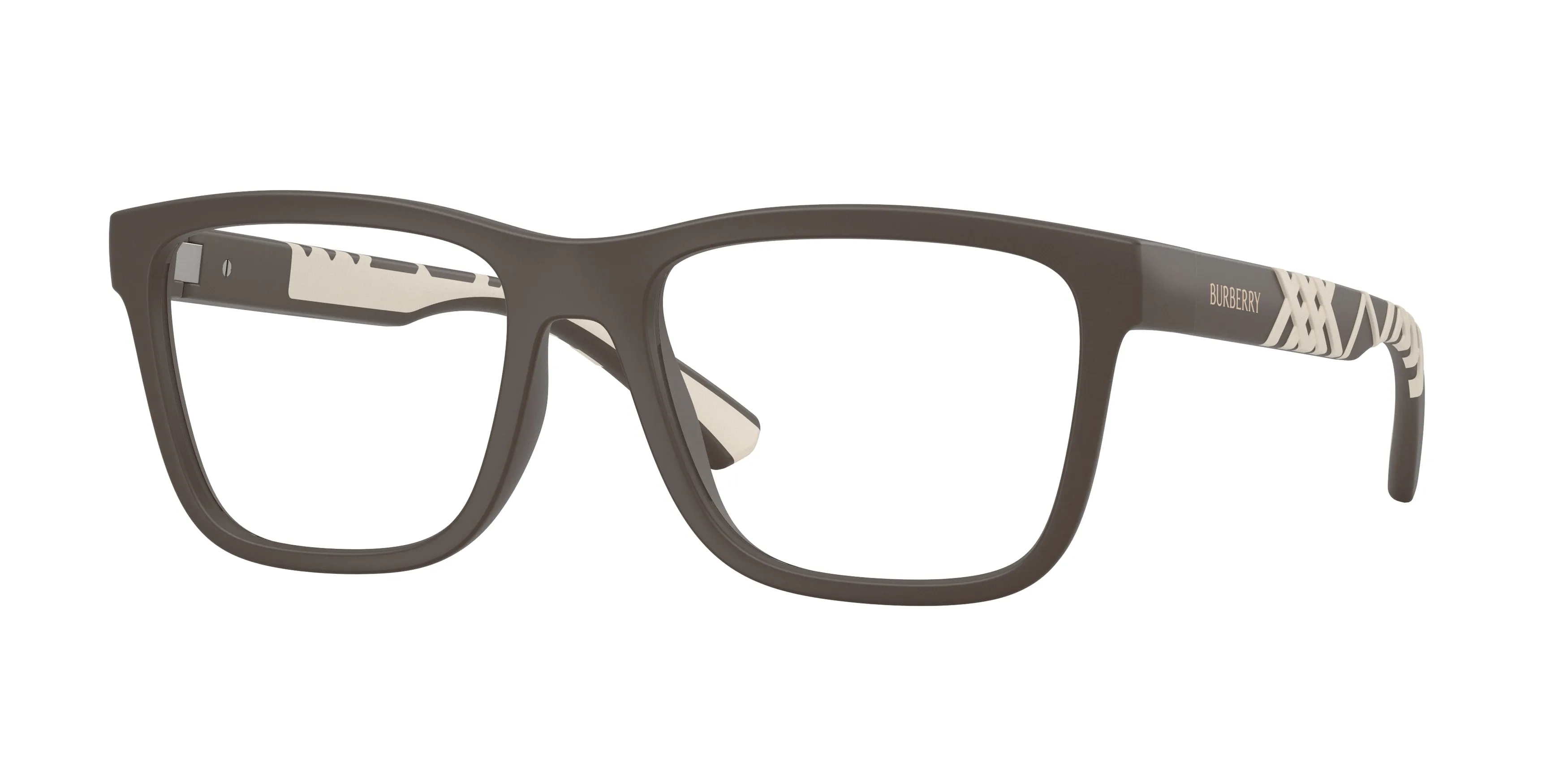 Burberry BE2464U 4234 Montature da vista Iniettato Marrone Trasparente Squadrata Normale - immagine 1