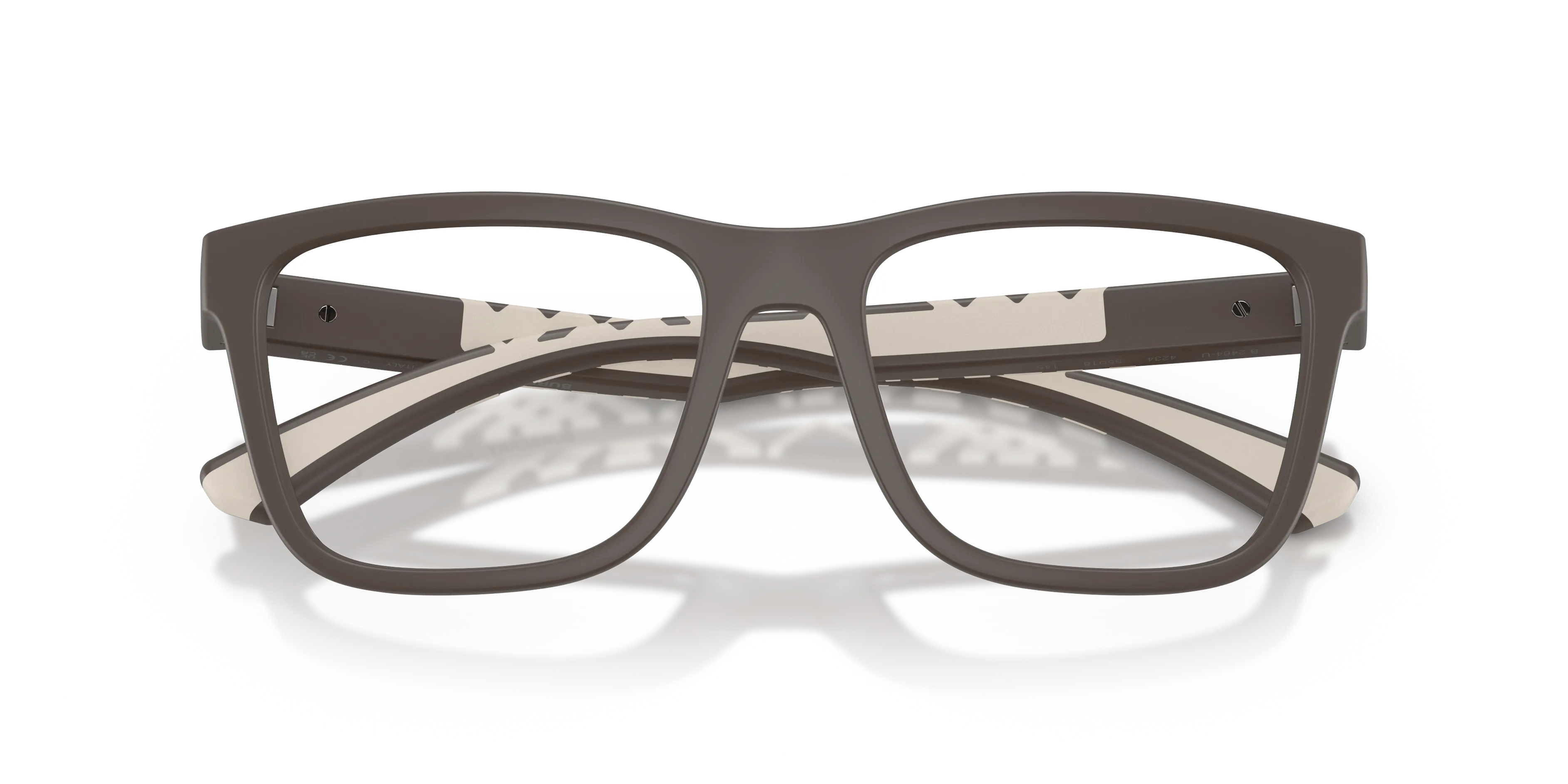 Burberry BE2464U 4234 Montature da vista Iniettato Marrone Trasparente Squadrata Normale - immagine 2