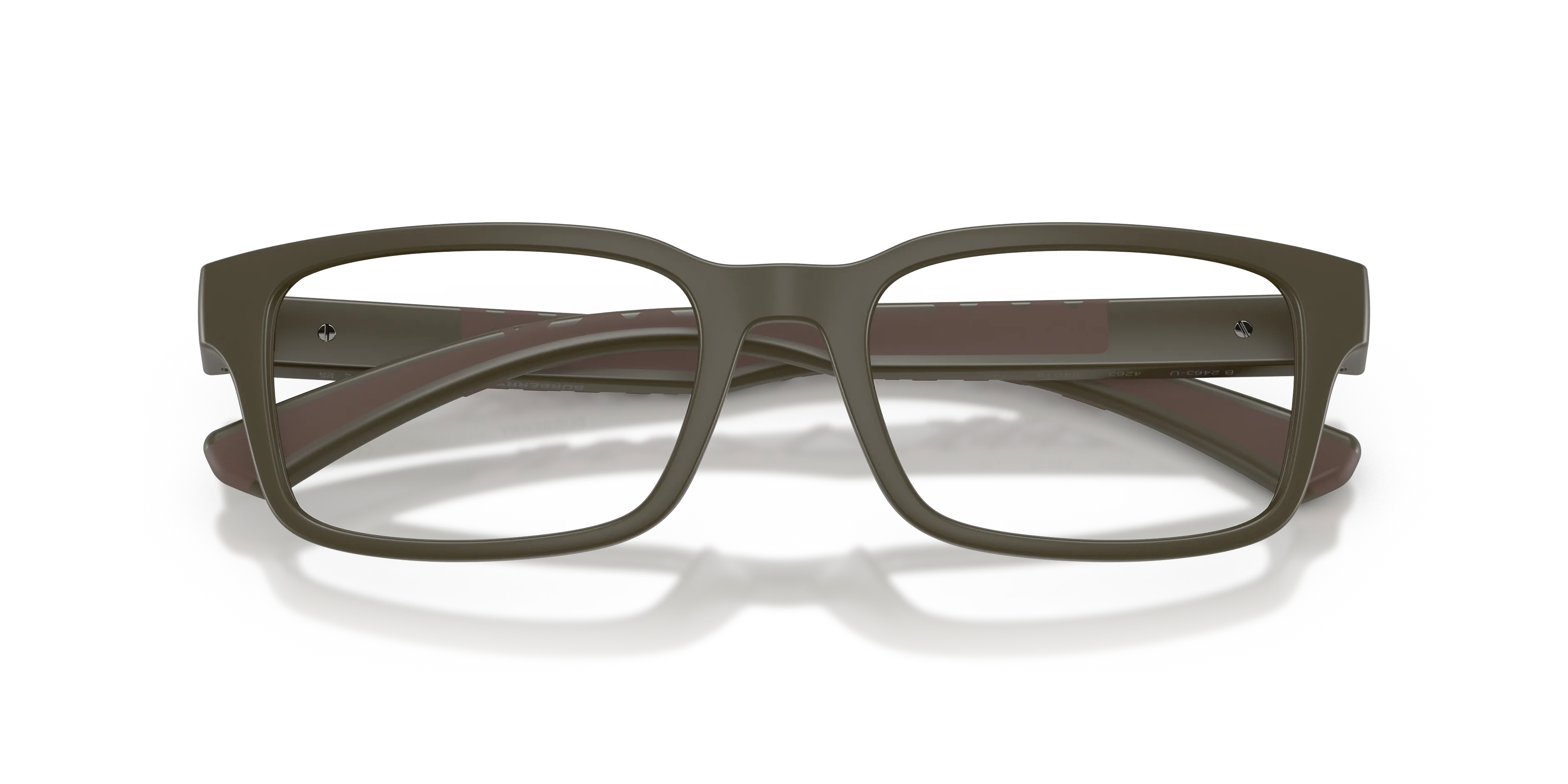 Burberry BE2463U 4263 Montature da vista Iniettato Verde Trasparente Squadrata Normale - immagine 2