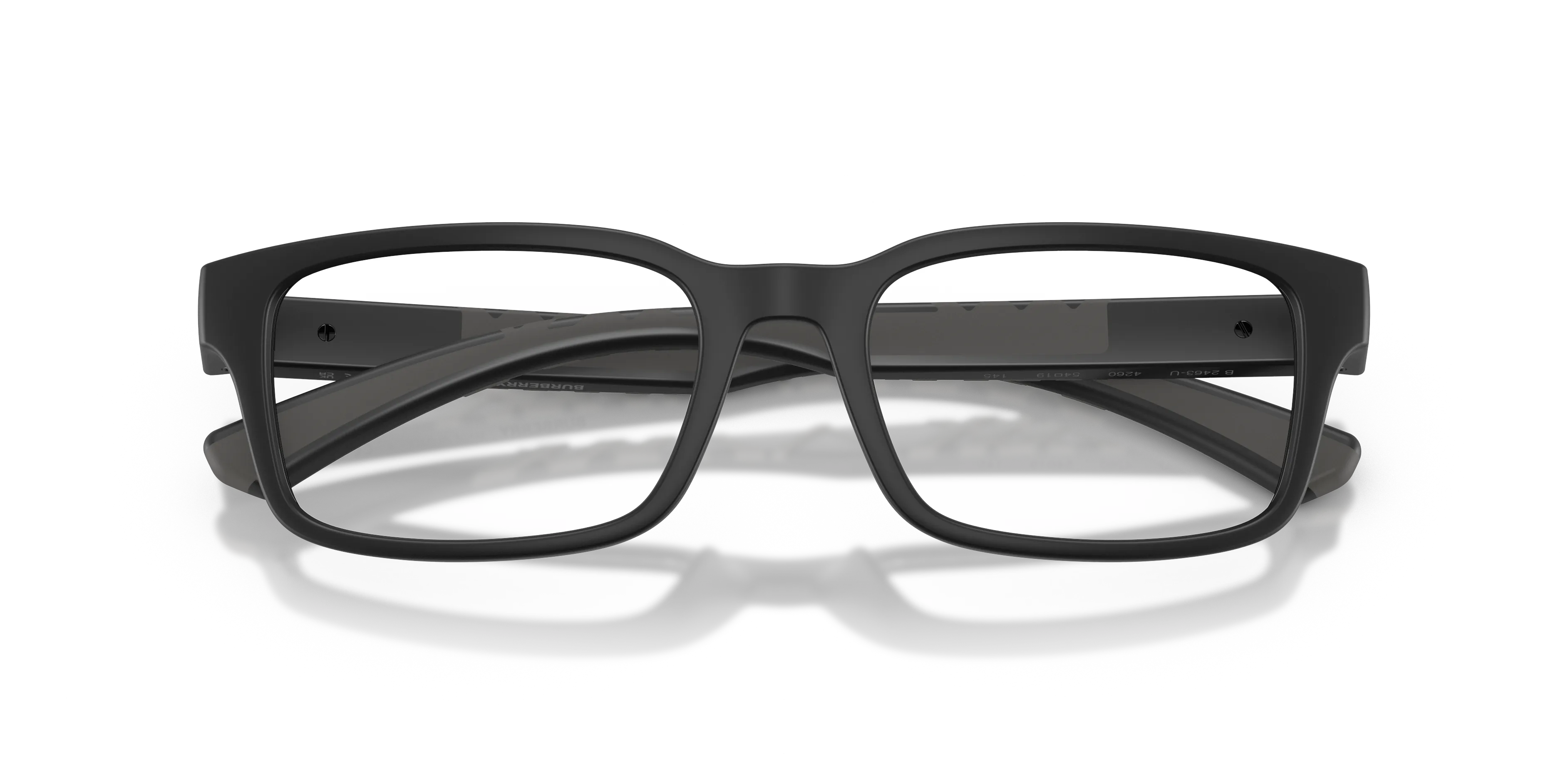 Burberry BE2463U 4260 Montature da vista Iniettato Nero Trasparente Squadrata Normale - immagine 2