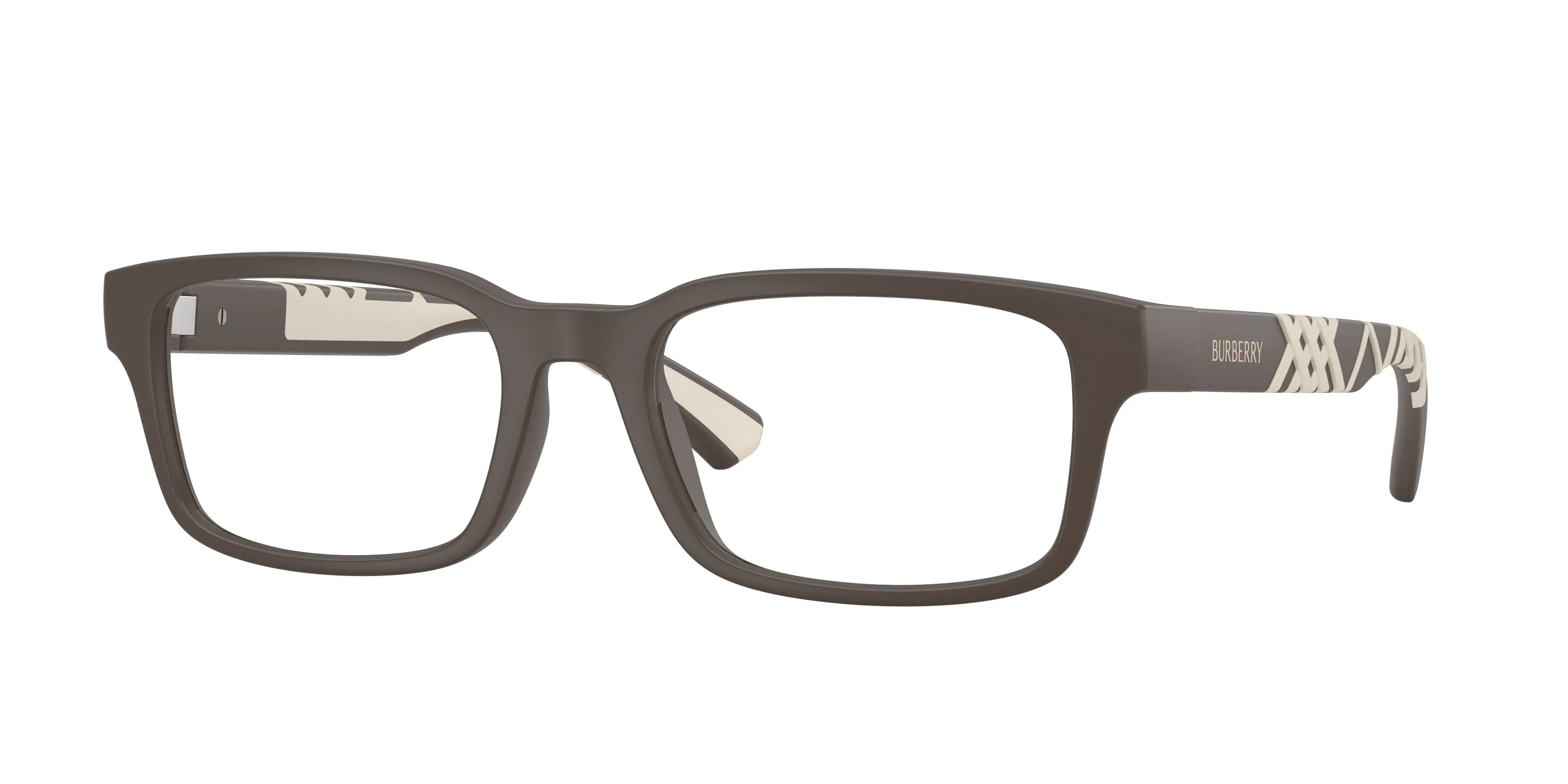 Burberry BE2463U 4234 Montature da vista Iniettato Marrone Trasparente Squadrata Normale - immagine 1
