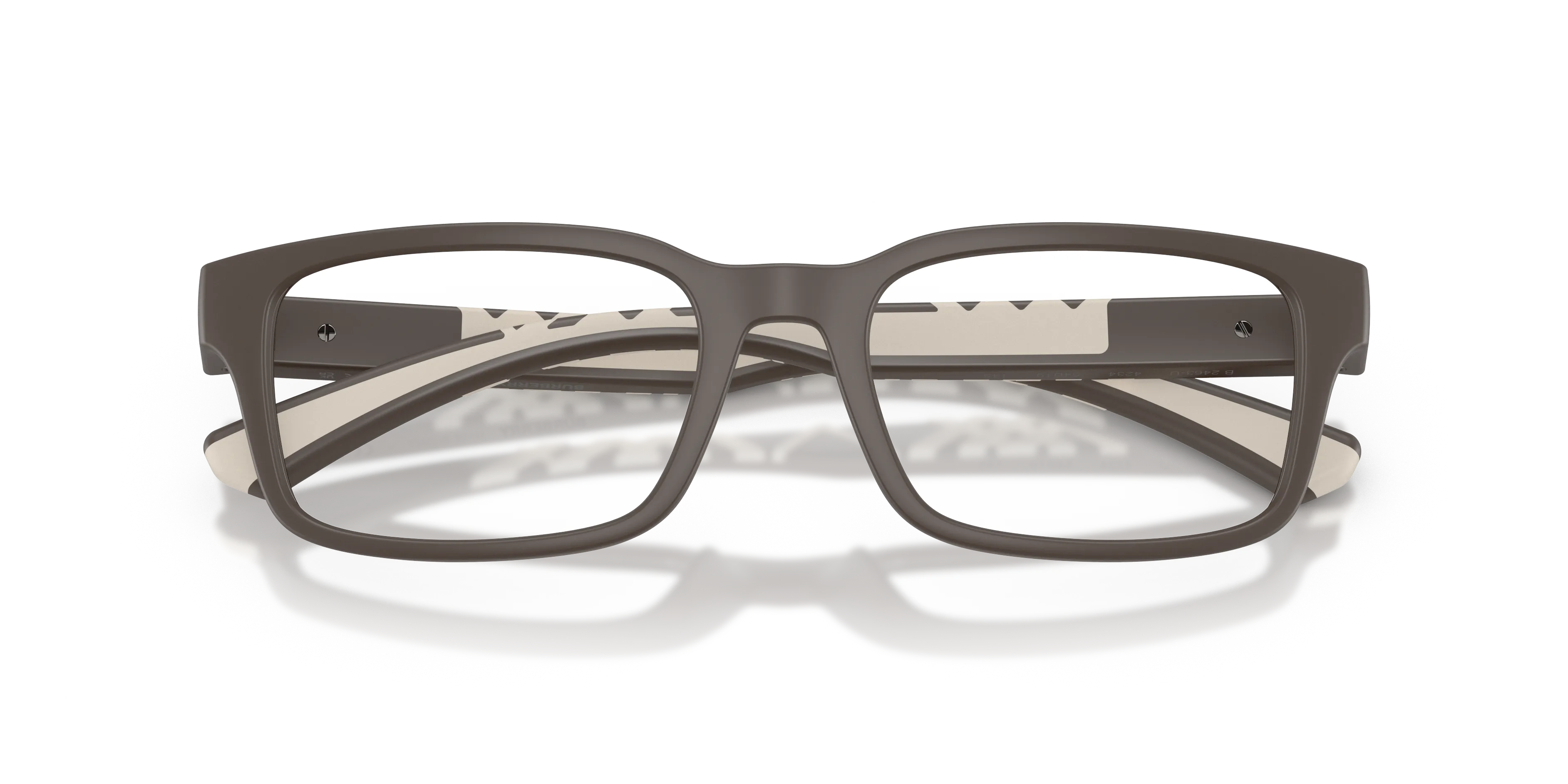 Burberry BE2463U 4234 Montature da vista Iniettato Marrone Trasparente Squadrata Normale - immagine 2