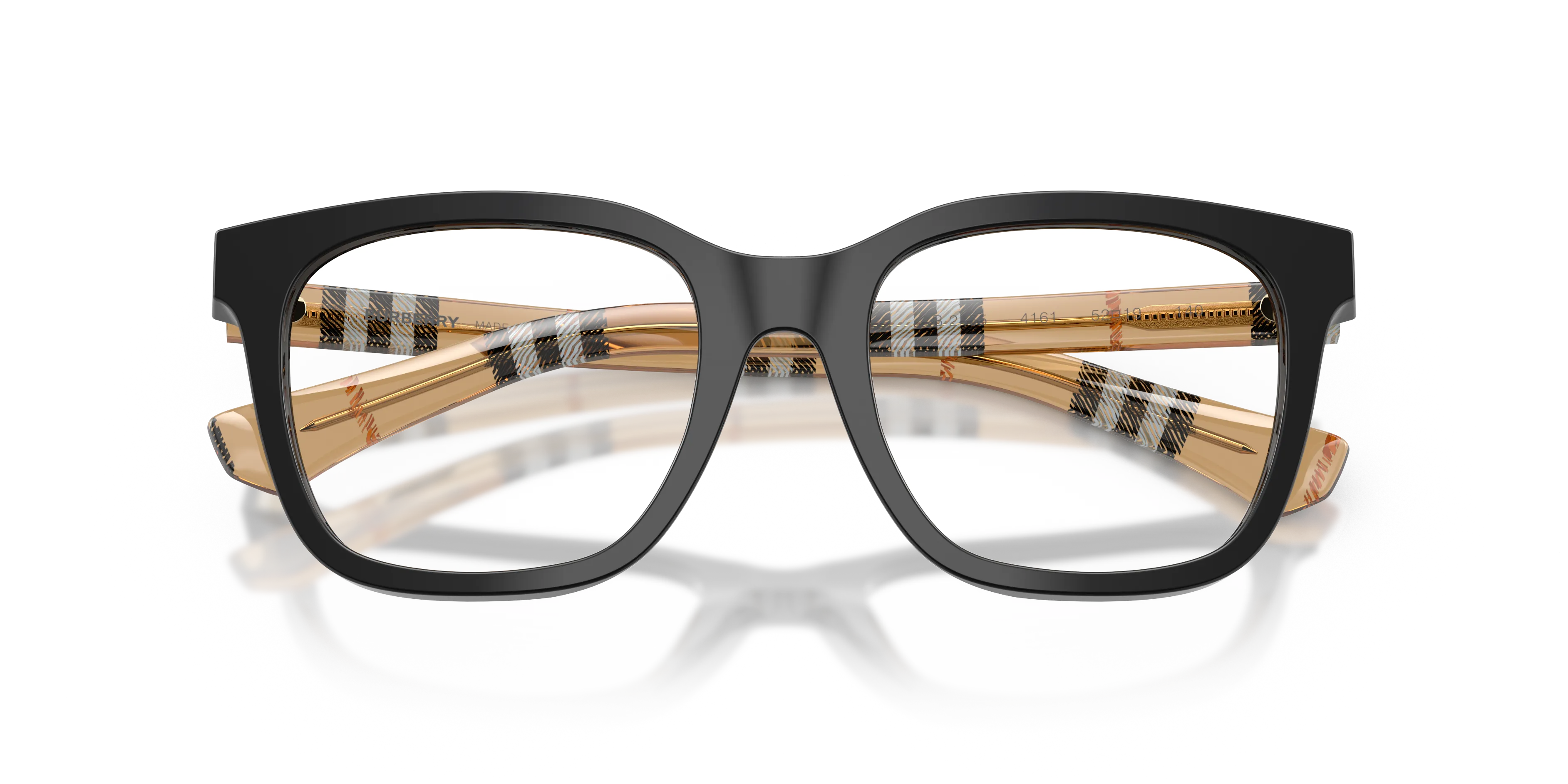 Burberry BE2455 4161 Montature da vista Acetato Nero Trasparente Squadrata Normale - immagine 2