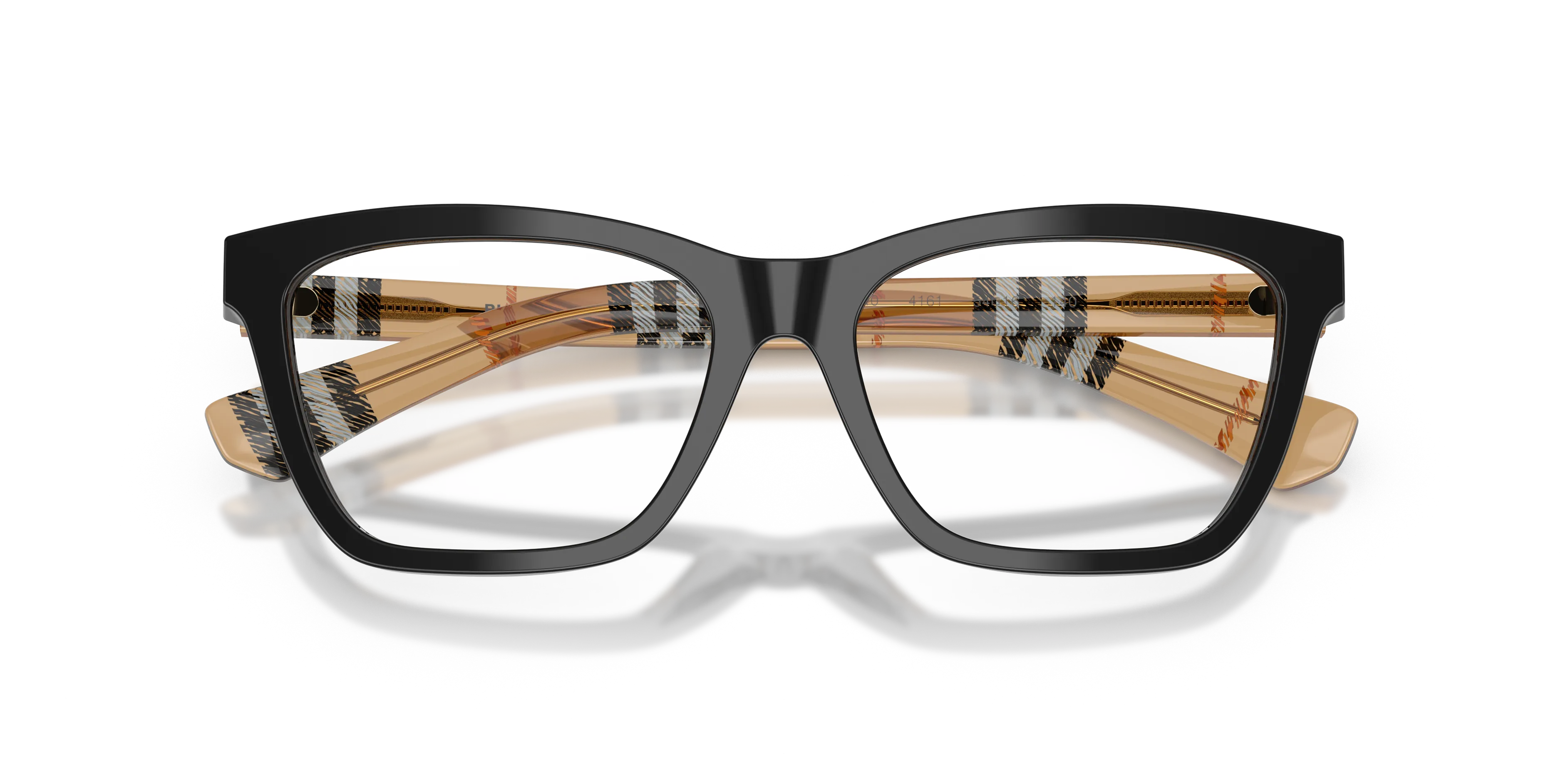 Burberry BE2440 4161 Montature da vista Acetato Nero Trasparente Squadrata Normale - immagine 2