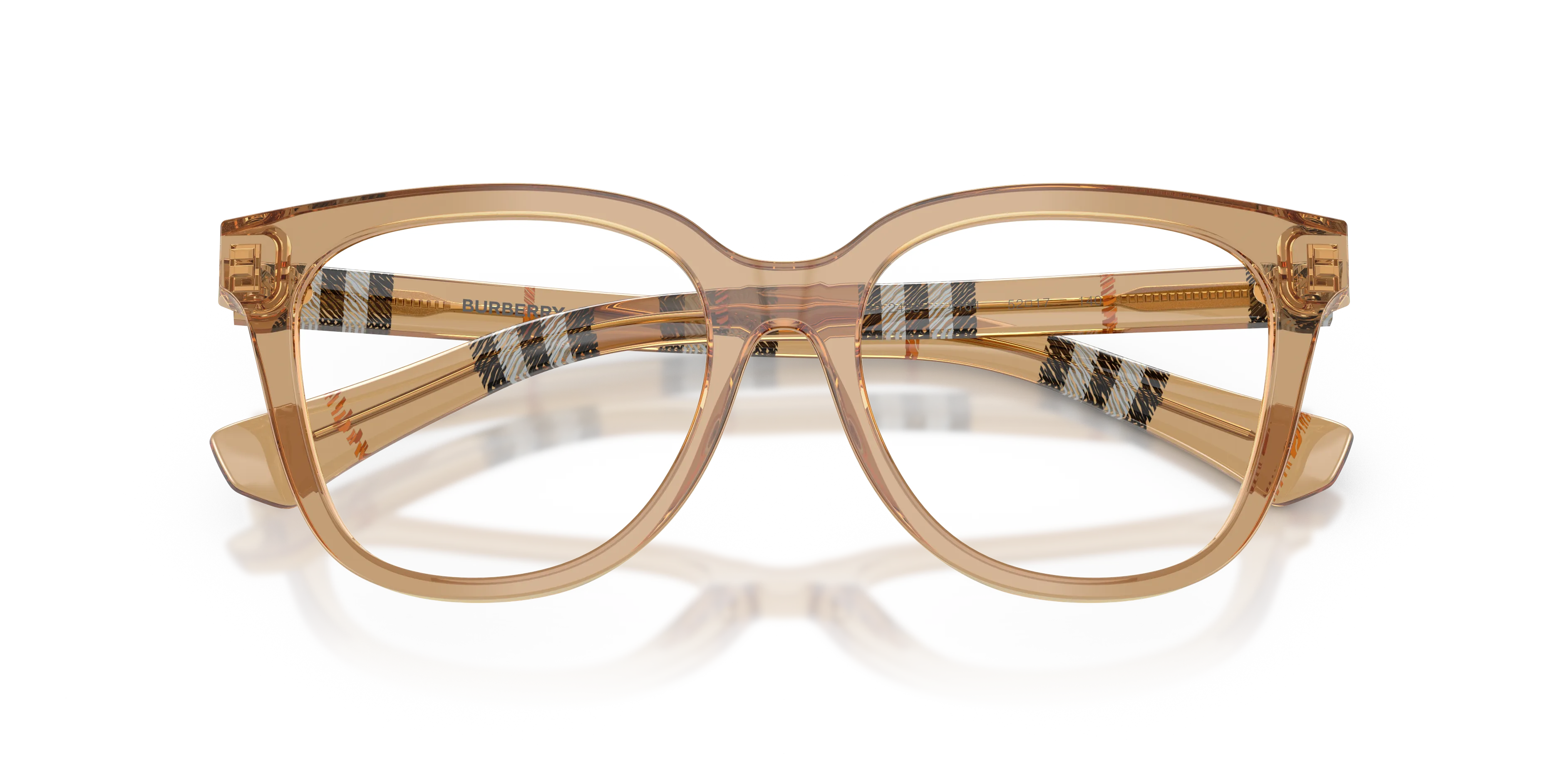 Burberry BE2439 4164 Montature da vista Acetato Beige Trasparente Pantos Normale - immagine 2