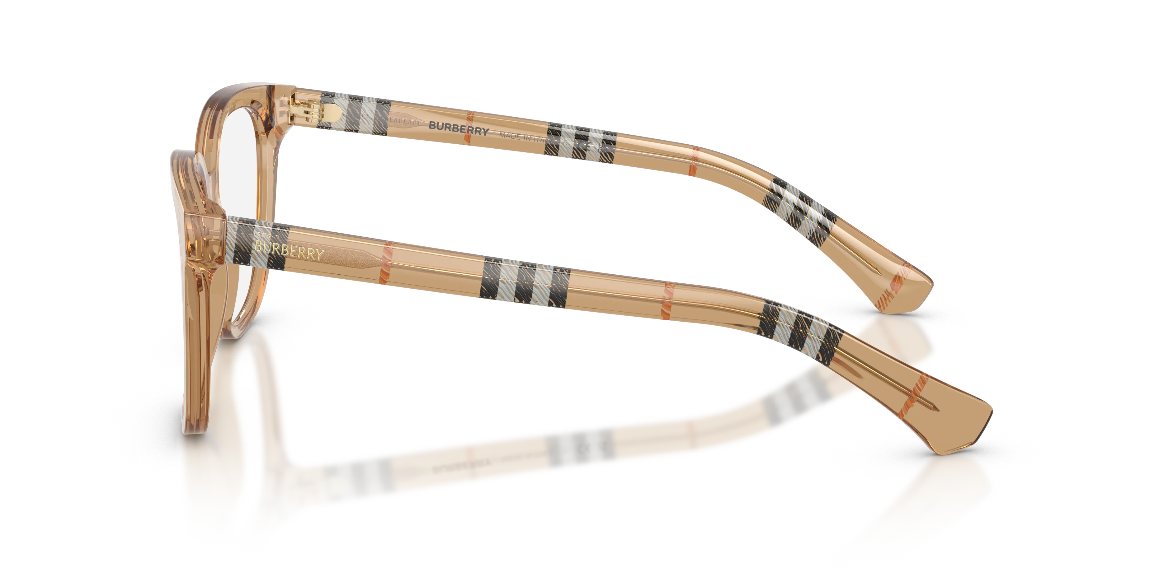 Burberry BE2439 4164 Montature da vista Acetato Beige Trasparente Pantos Normale - immagine 4