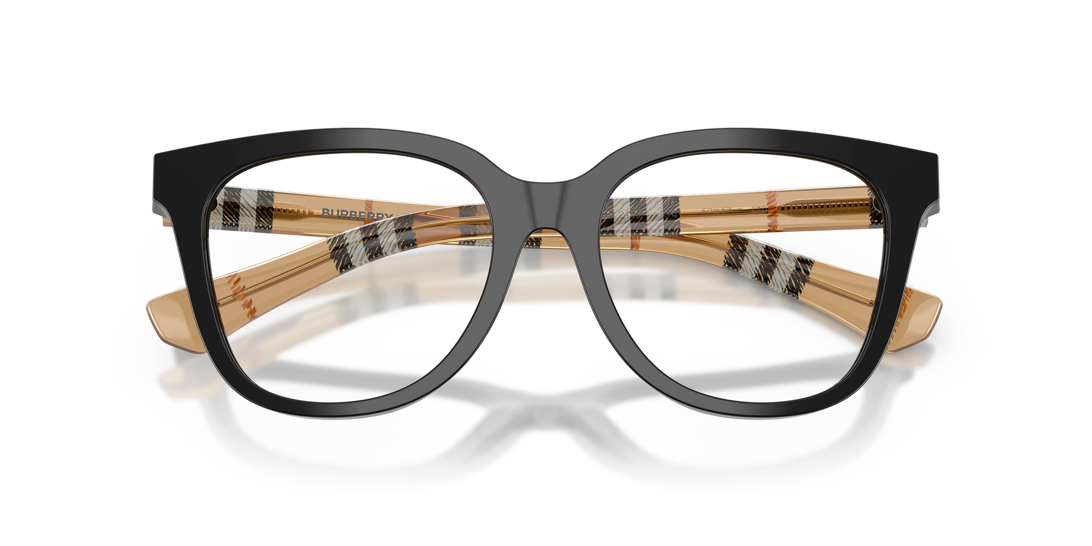 Burberry BE2439 4161 Montature da vista Acetato Nero Trasparente Pantos Normale - immagine 2