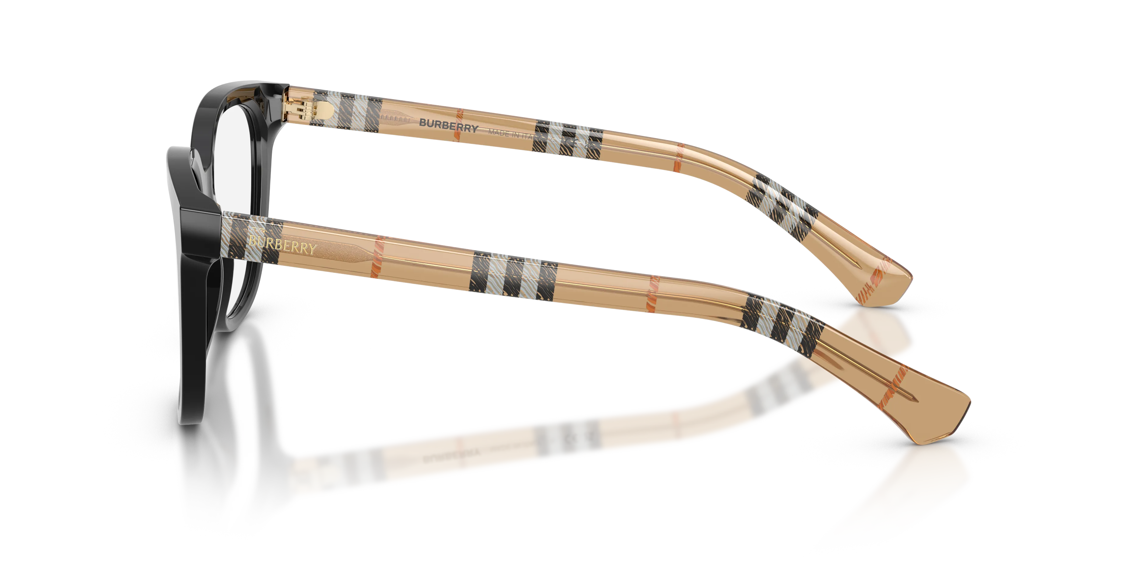 Burberry BE2439 4161 Montature da vista Acetato Nero Trasparente Pantos Normale - immagine 4