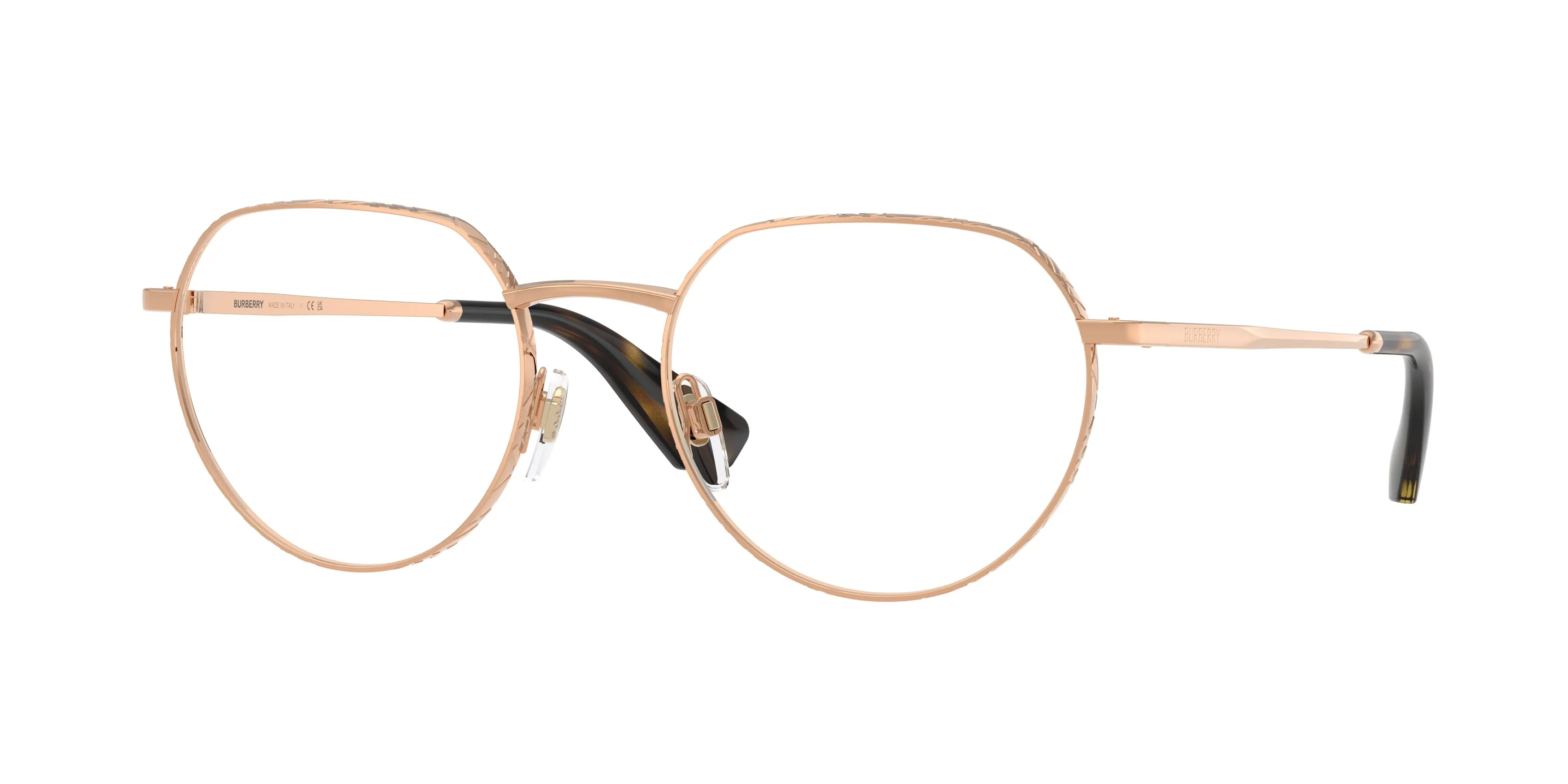 Burberry BE1405 1337 Montature da vista Metallo Oro Trasparente Rotonda Normale - immagine 1