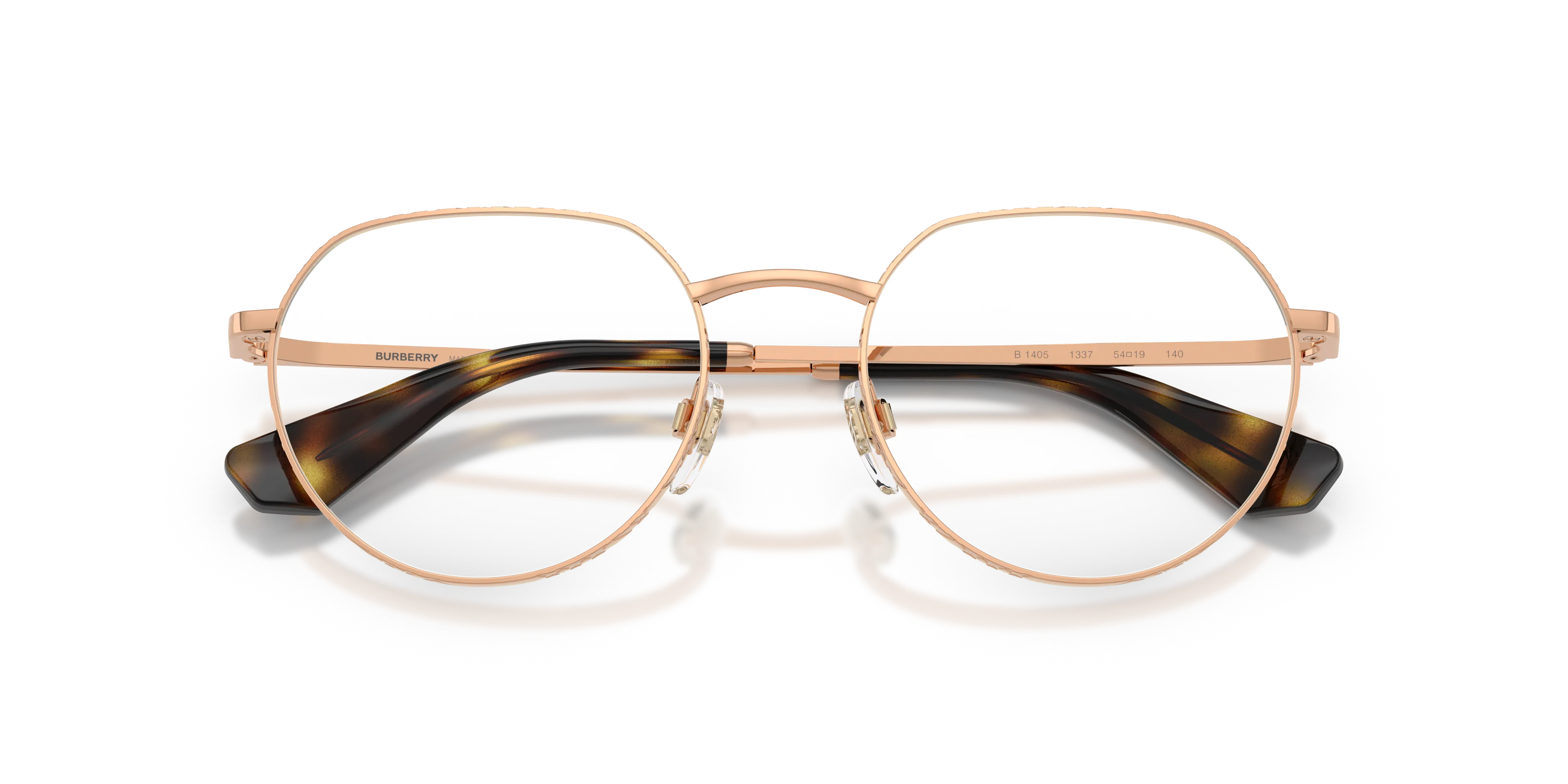 Burberry BE1405 1337 Montature da vista Metallo Oro Trasparente Rotonda Normale - immagine 2