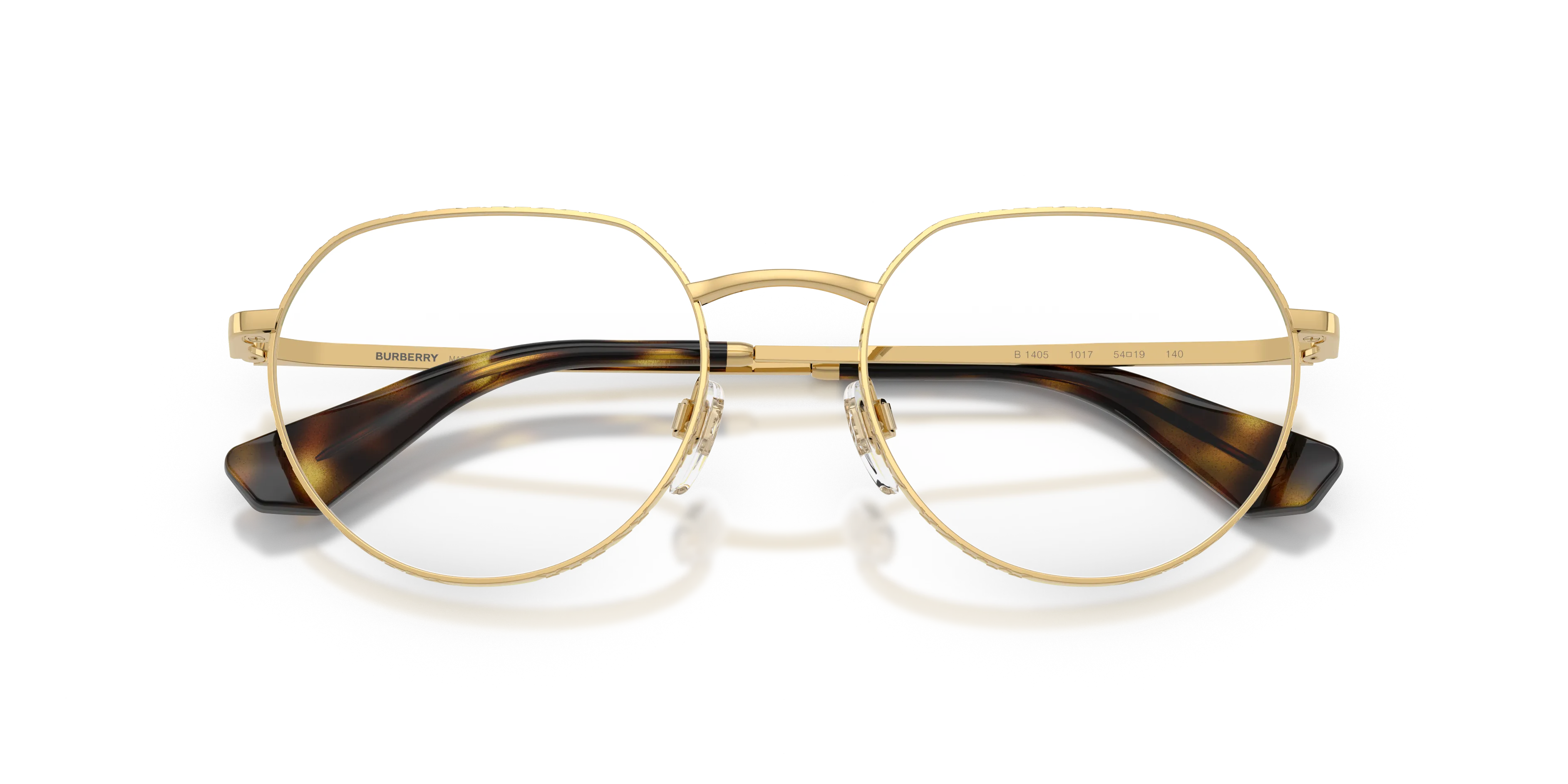 Burberry BE1405 1017 Montature da vista Metallo Oro Trasparente Rotonda Normale - immagine 2