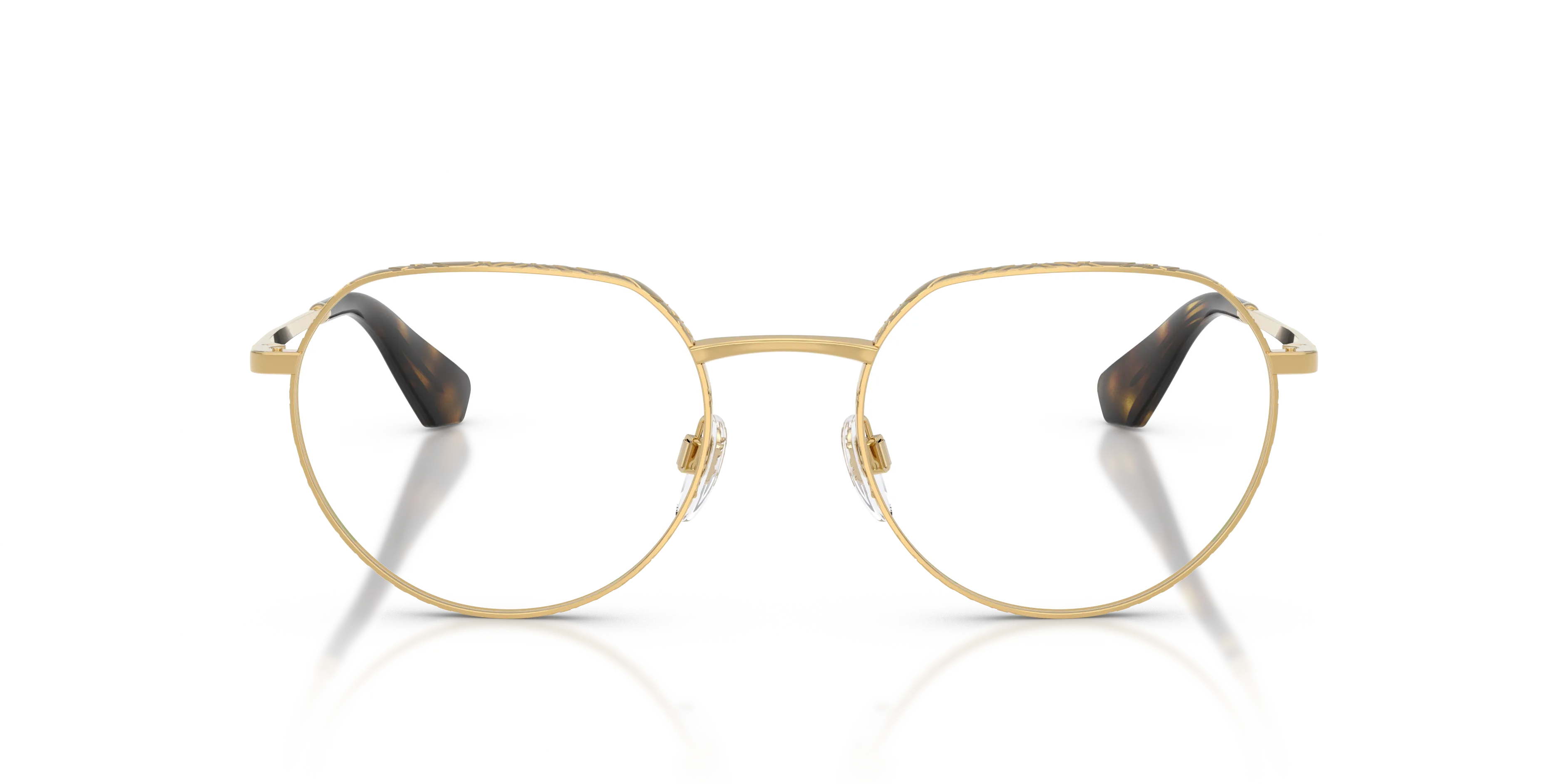 Burberry BE1405 1017 Montature da vista Metallo Oro Trasparente Rotonda Normale - immagine 3