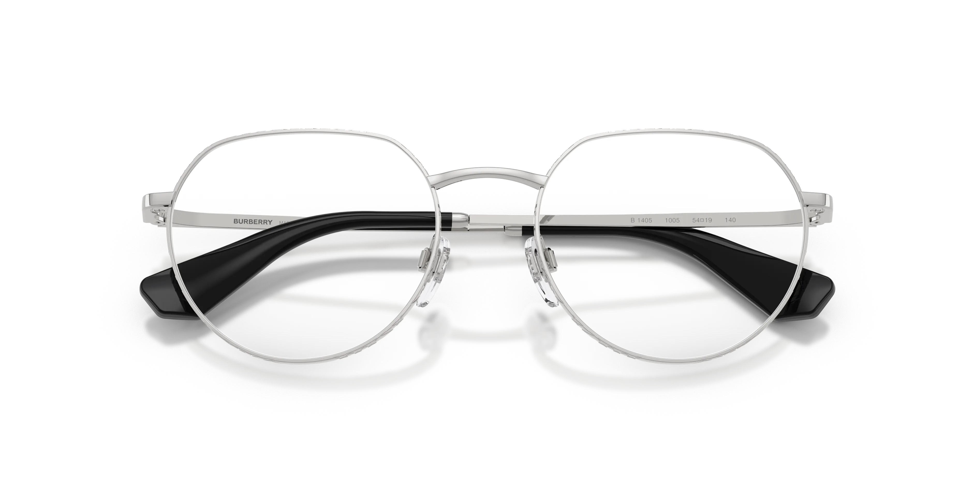 Burberry BE1405 1005 Montature da vista Metallo Argento Trasparente Rotonda Normale - immagine 2