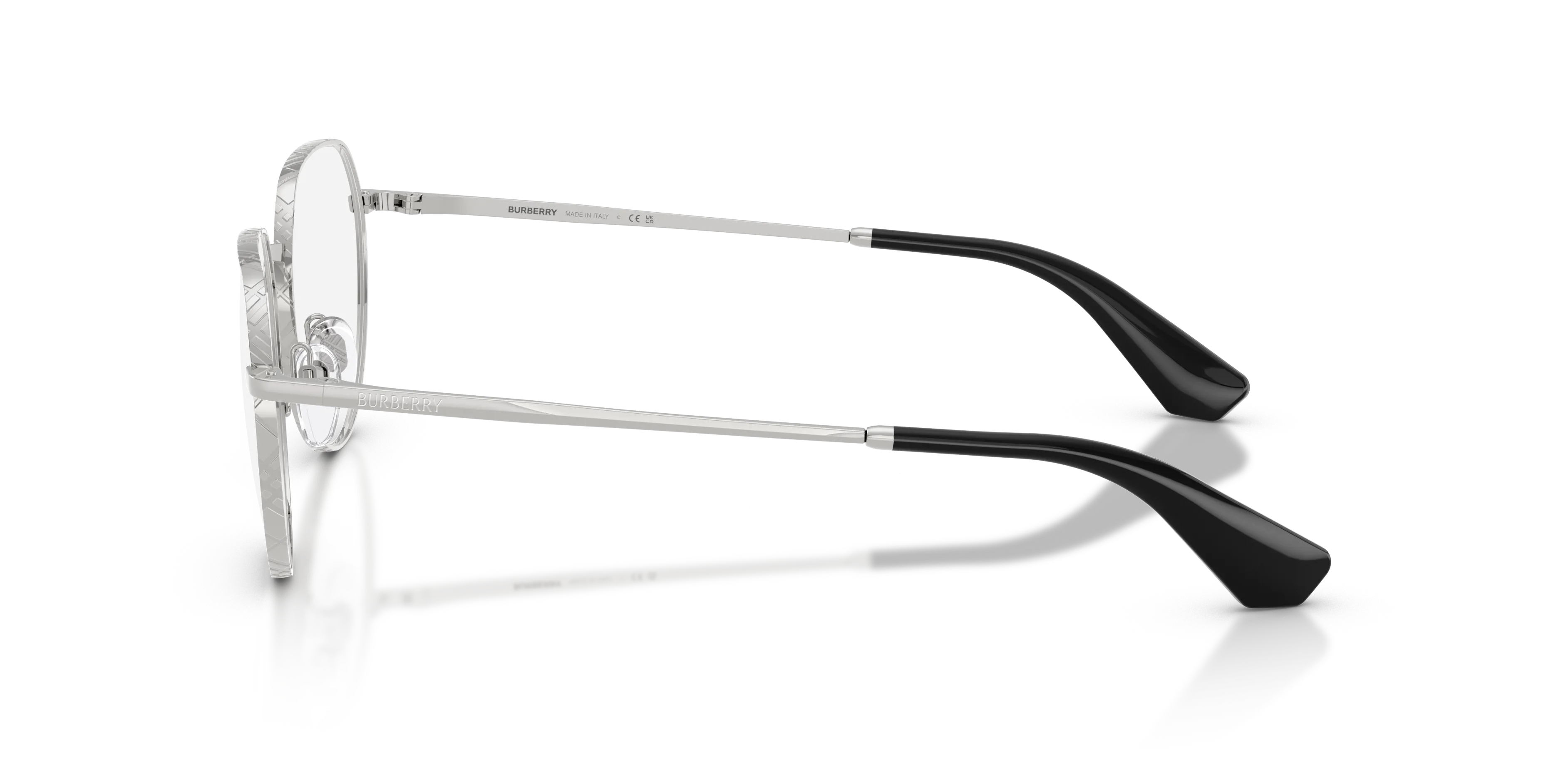 Burberry BE1405 1005 Montature da vista Metallo Argento Trasparente Rotonda Normale - immagine 4