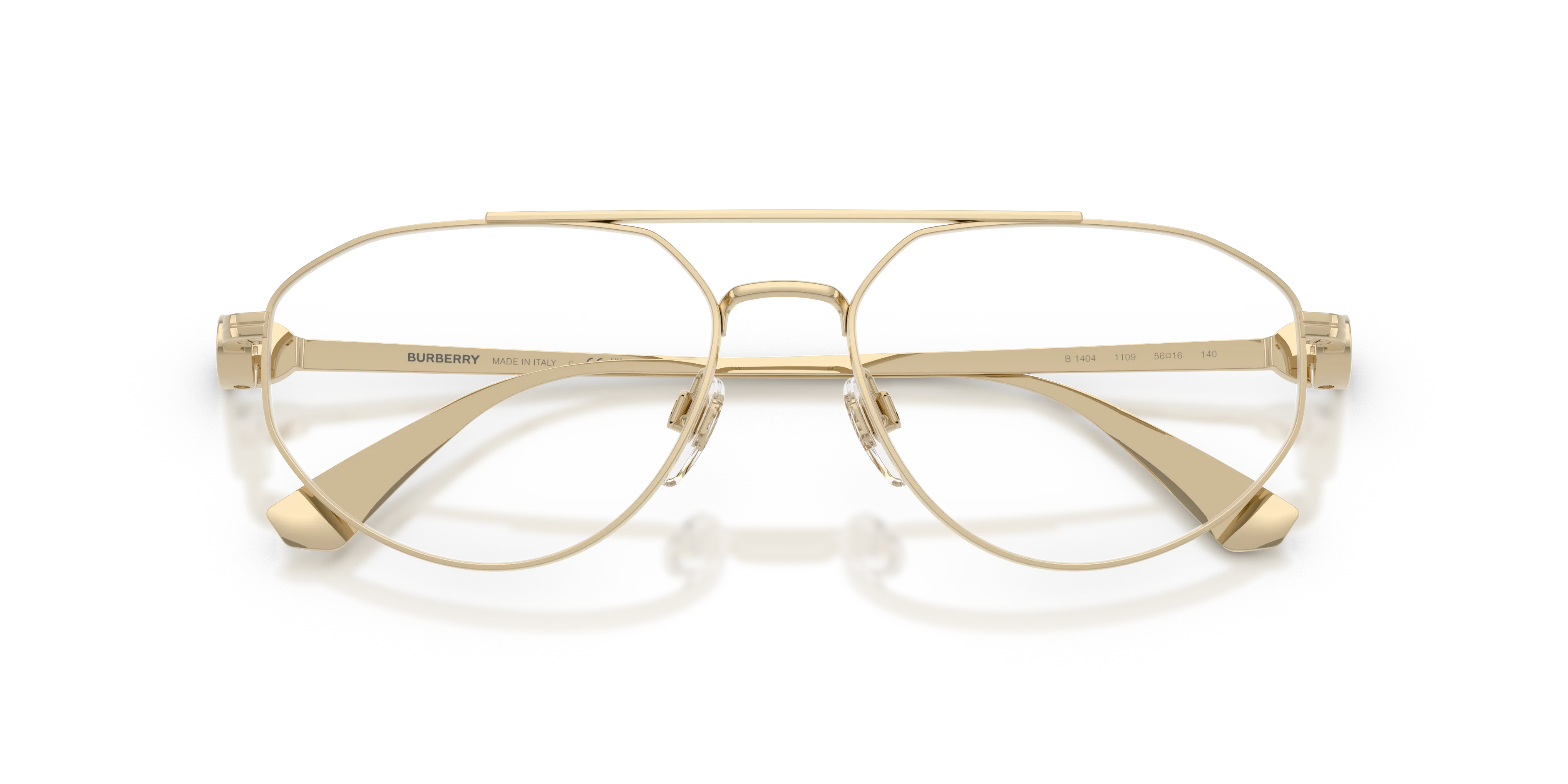 Burberry BE1404 1109 Montature da vista Metallo Oro Trasparente Pilot Normale - immagine 2