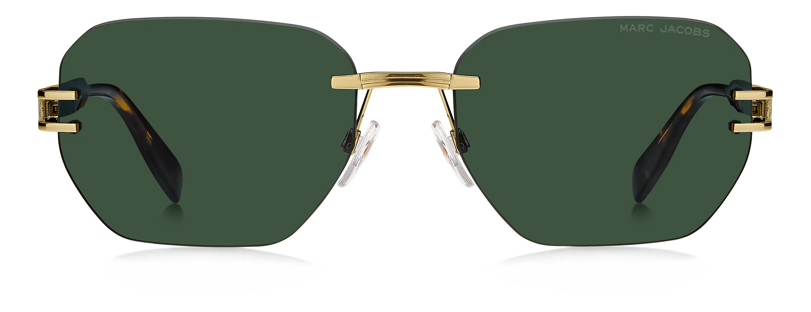 Marc Jacobs MARC 944/S 06J/QT Occhiali da sole Titanio Oro Verde Squadrata Normale - immagine 2