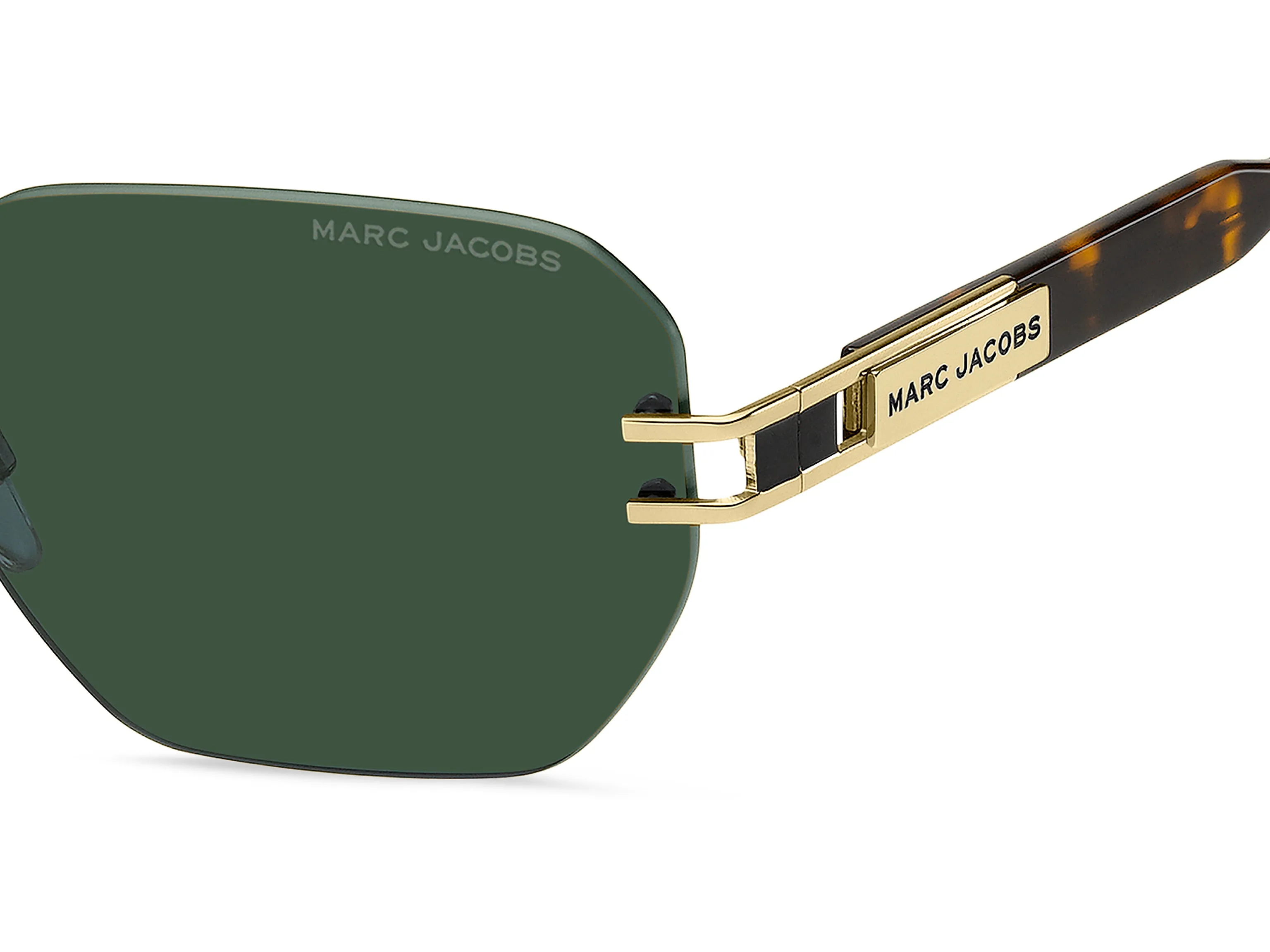 Marc Jacobs MARC 944/S 06J/QT Occhiali da sole Titanio Oro Verde Squadrata Normale - immagine 3