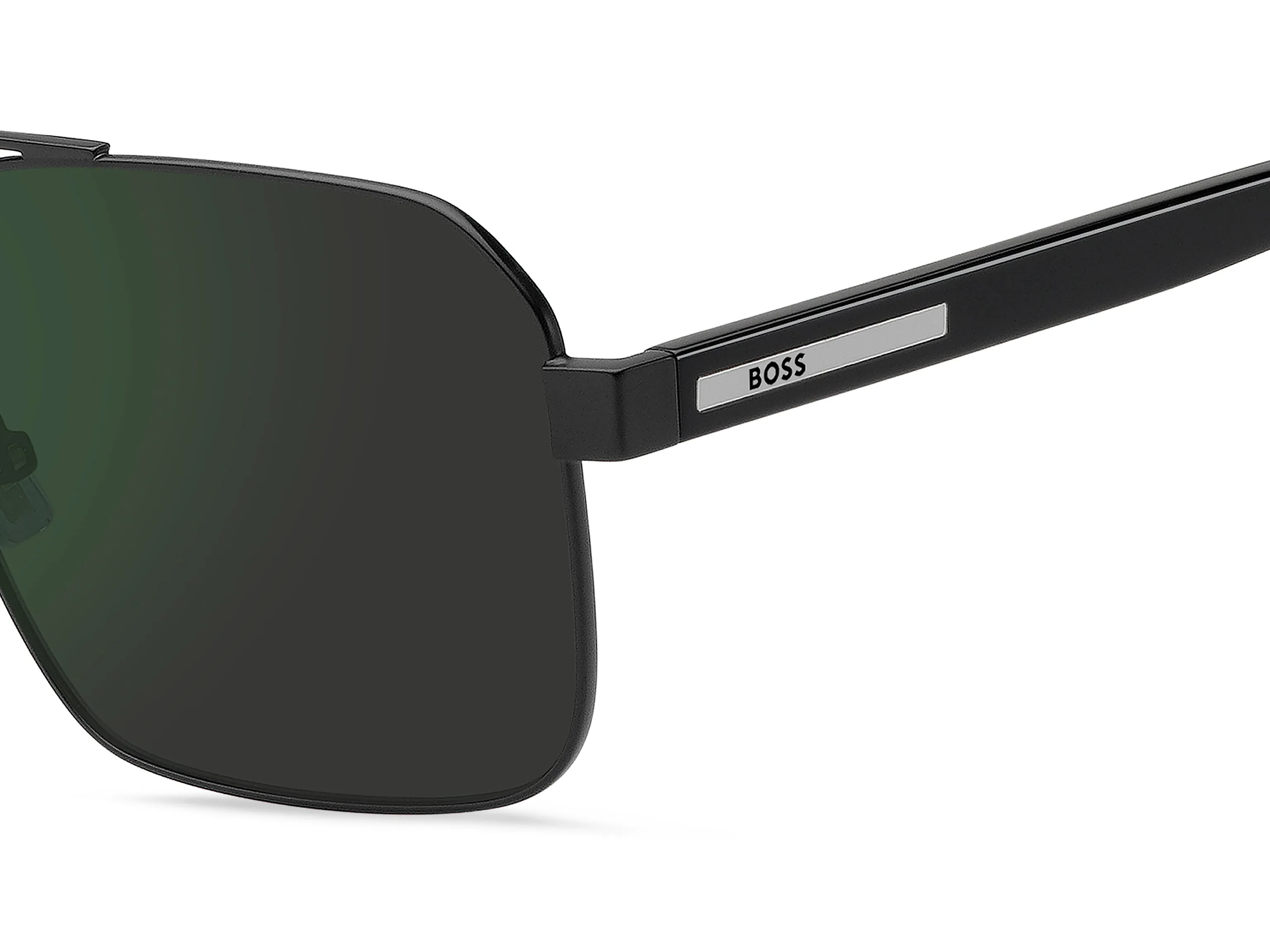 Hugo Boss BOSS 1985/S 003/I8 Occhiali da sole Metallo Nero Grigio Squadrata Normale Specchiato - immagine 3