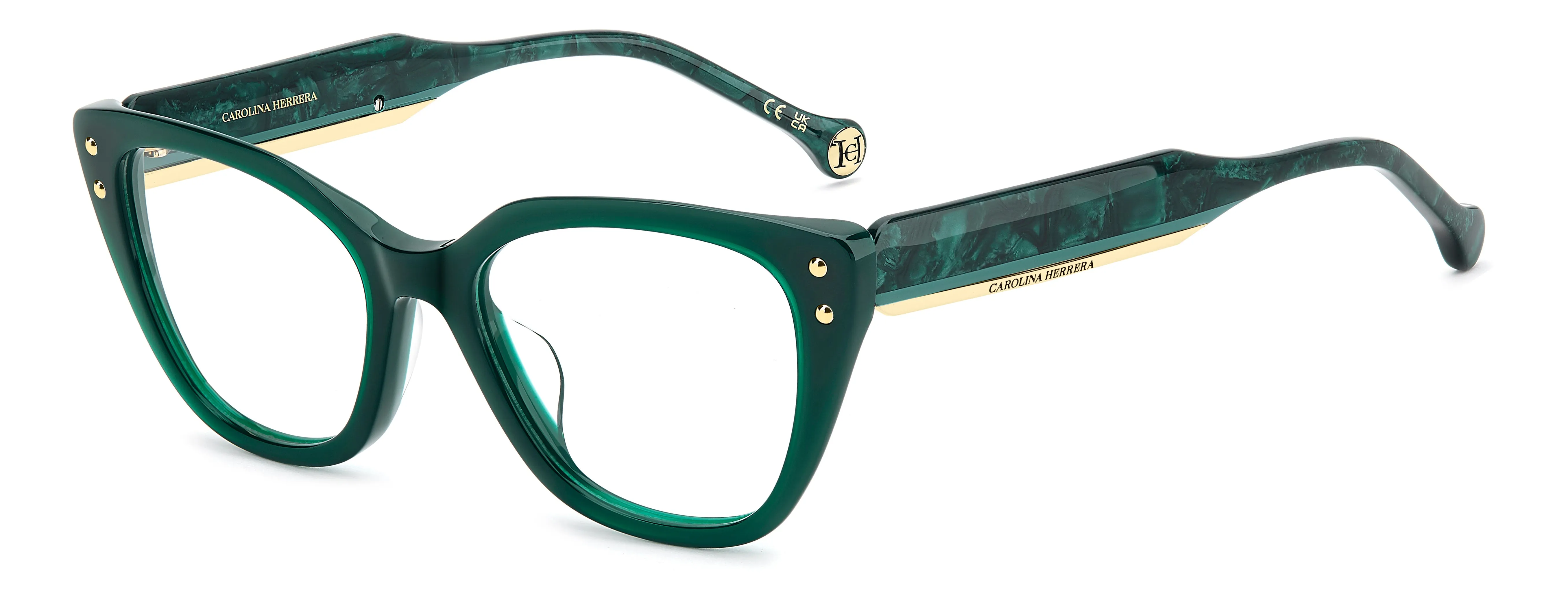 Carolina Herrera HER 0412/G 1ED Montature da vista Acetato Verde Squadrata Normale - immagine 1