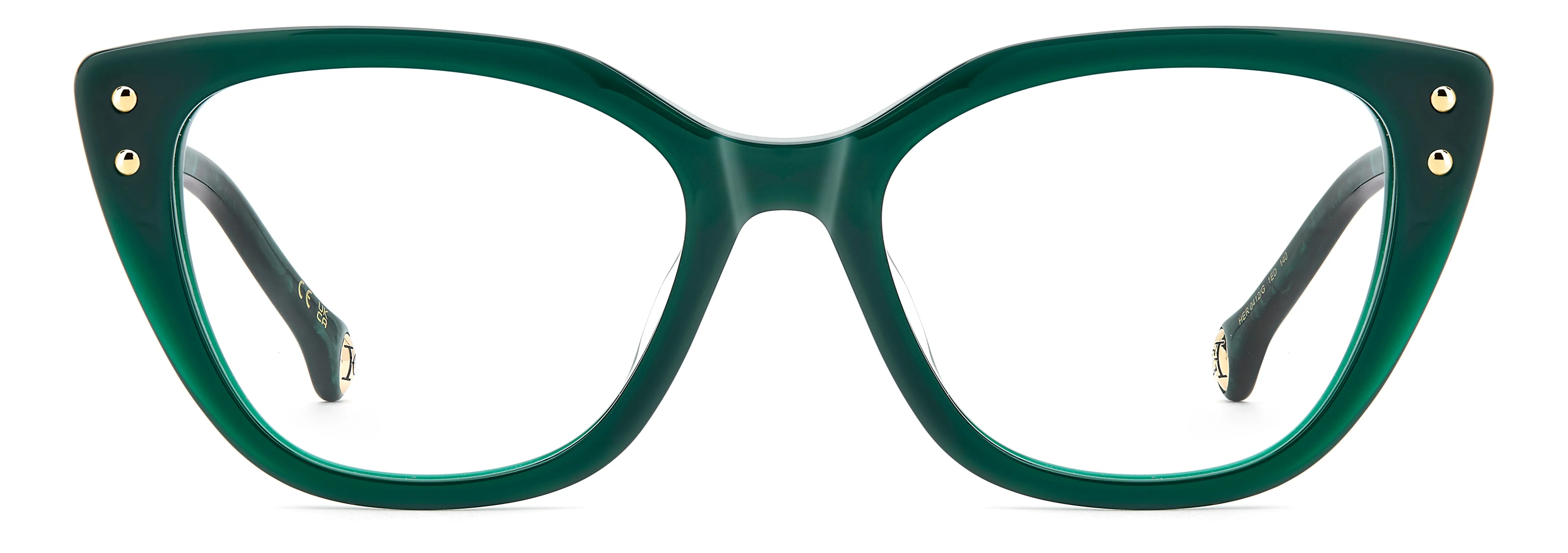 Carolina Herrera HER 0412/G 1ED Montature da vista Acetato Verde Squadrata Normale - immagine 2