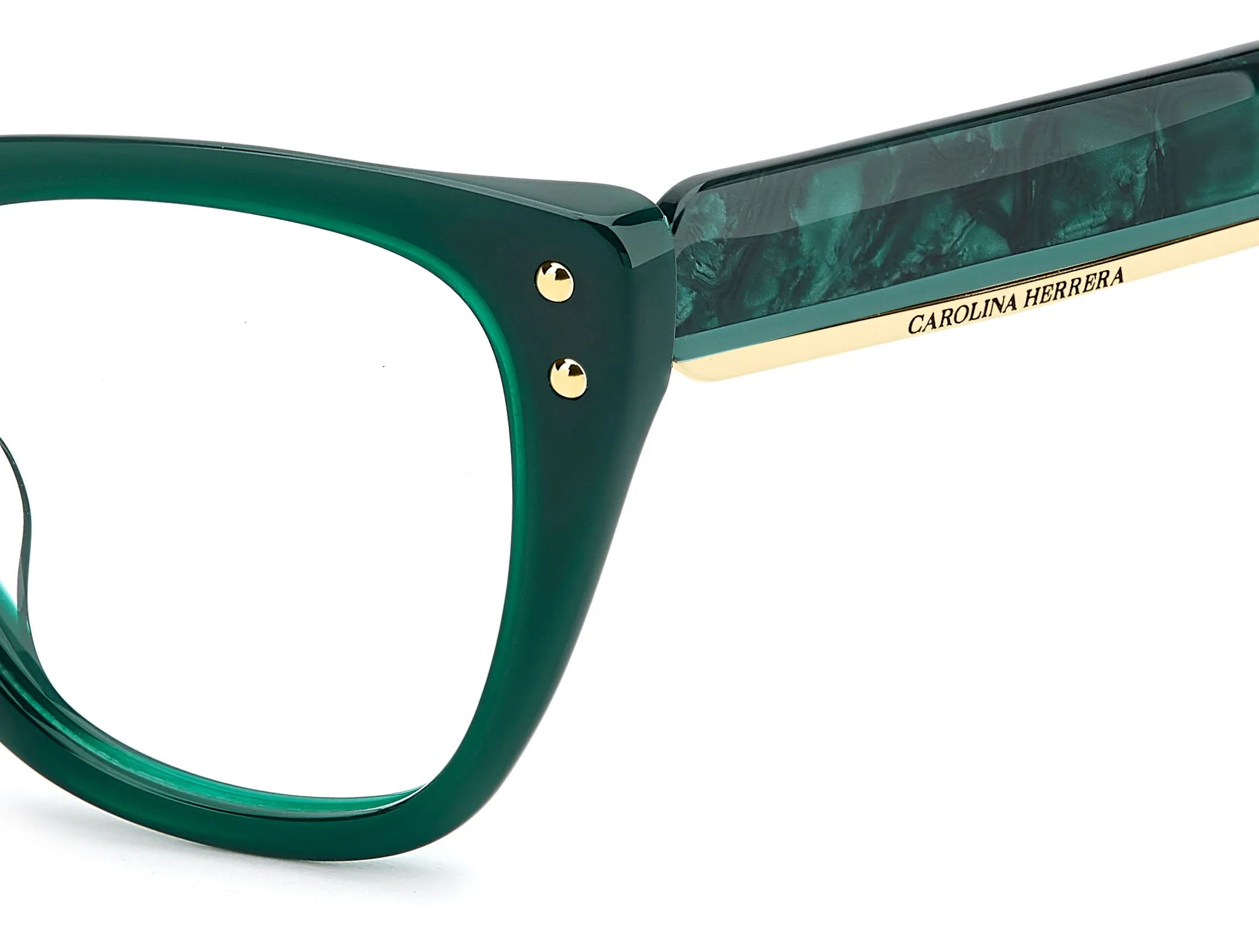 Carolina Herrera HER 0412/G 1ED Montature da vista Acetato Verde Squadrata Normale - immagine 3