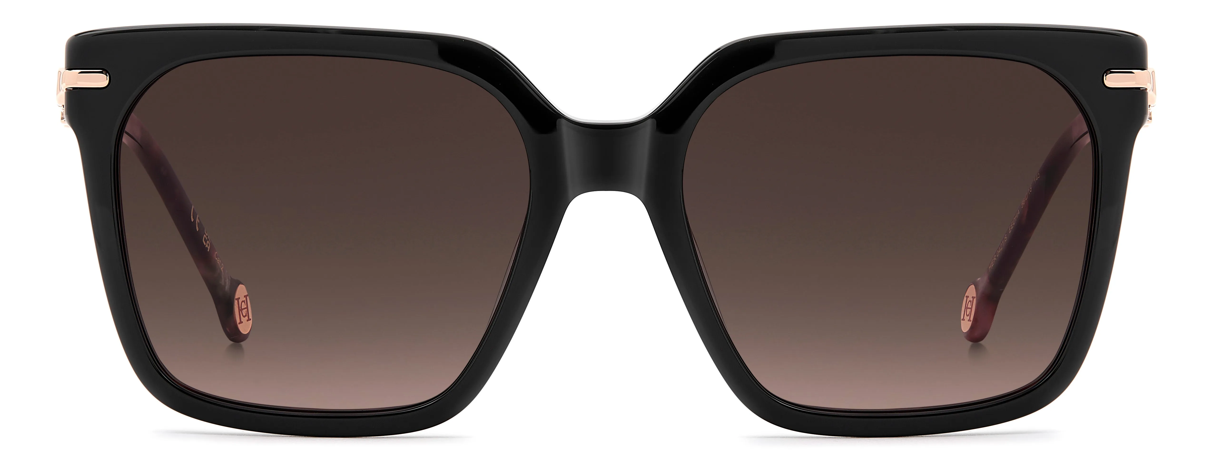 Carolina Herrera HER 0421/S EED/HA Occhiali da sole Acetato Rosso Marrone Squadrata Normale Sfumato - immagine 2