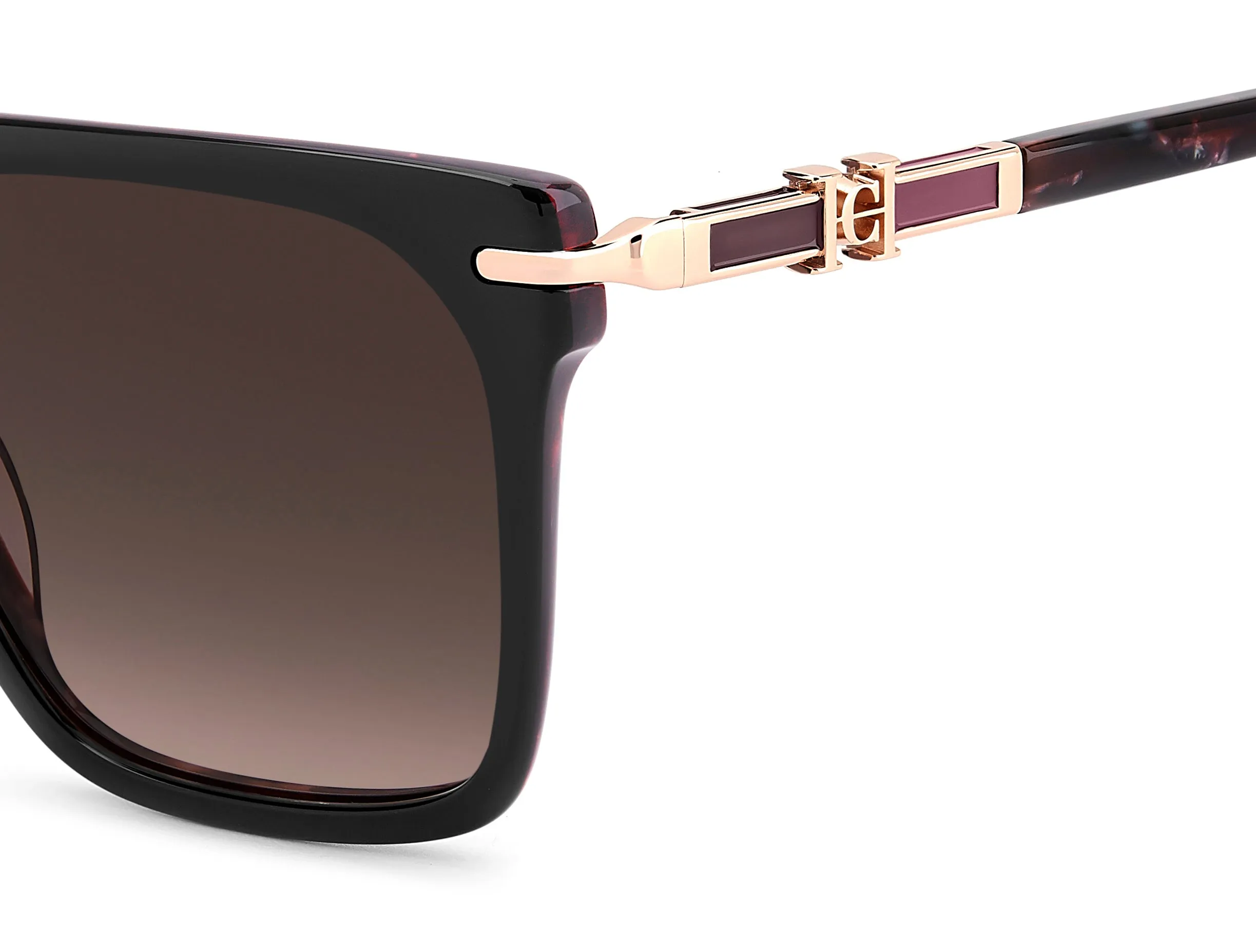 Carolina Herrera HER 0421/S EED/HA Occhiali da sole Acetato Rosso Marrone Squadrata Normale Sfumato - immagine 3