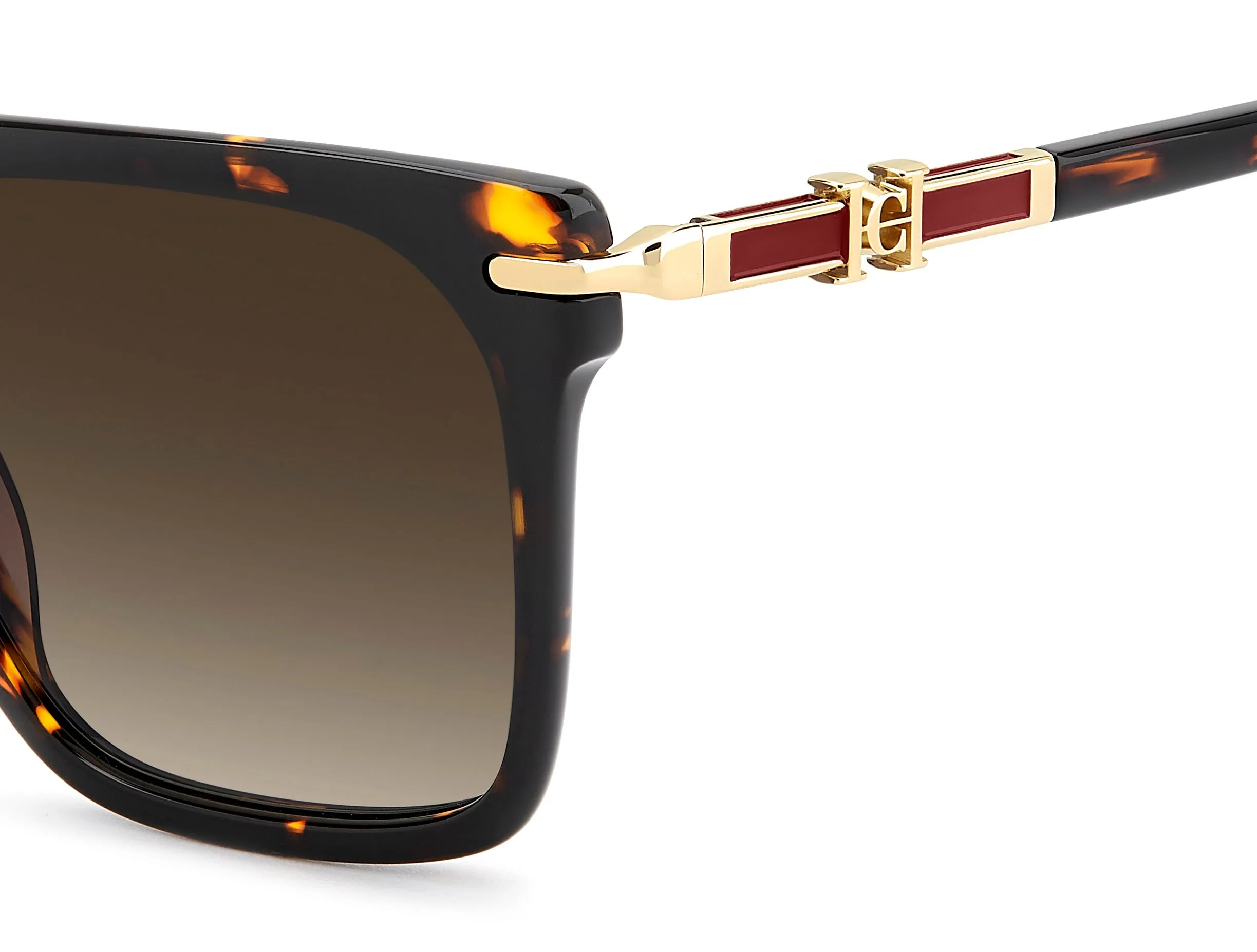 Carolina Herrera HER 0421/S 086/HA Occhiali da sole Acetato Havana Marrone Squadrata Normale Sfumato - immagine 3