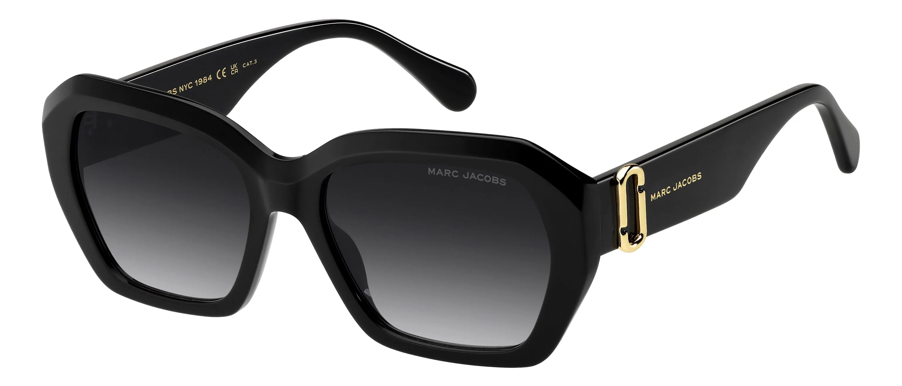 Marc Jacobs MARC 922/S 807/9O Occhiali da sole Acetato Nero Grigio Squadrata Normale Sfumato - immagine 1