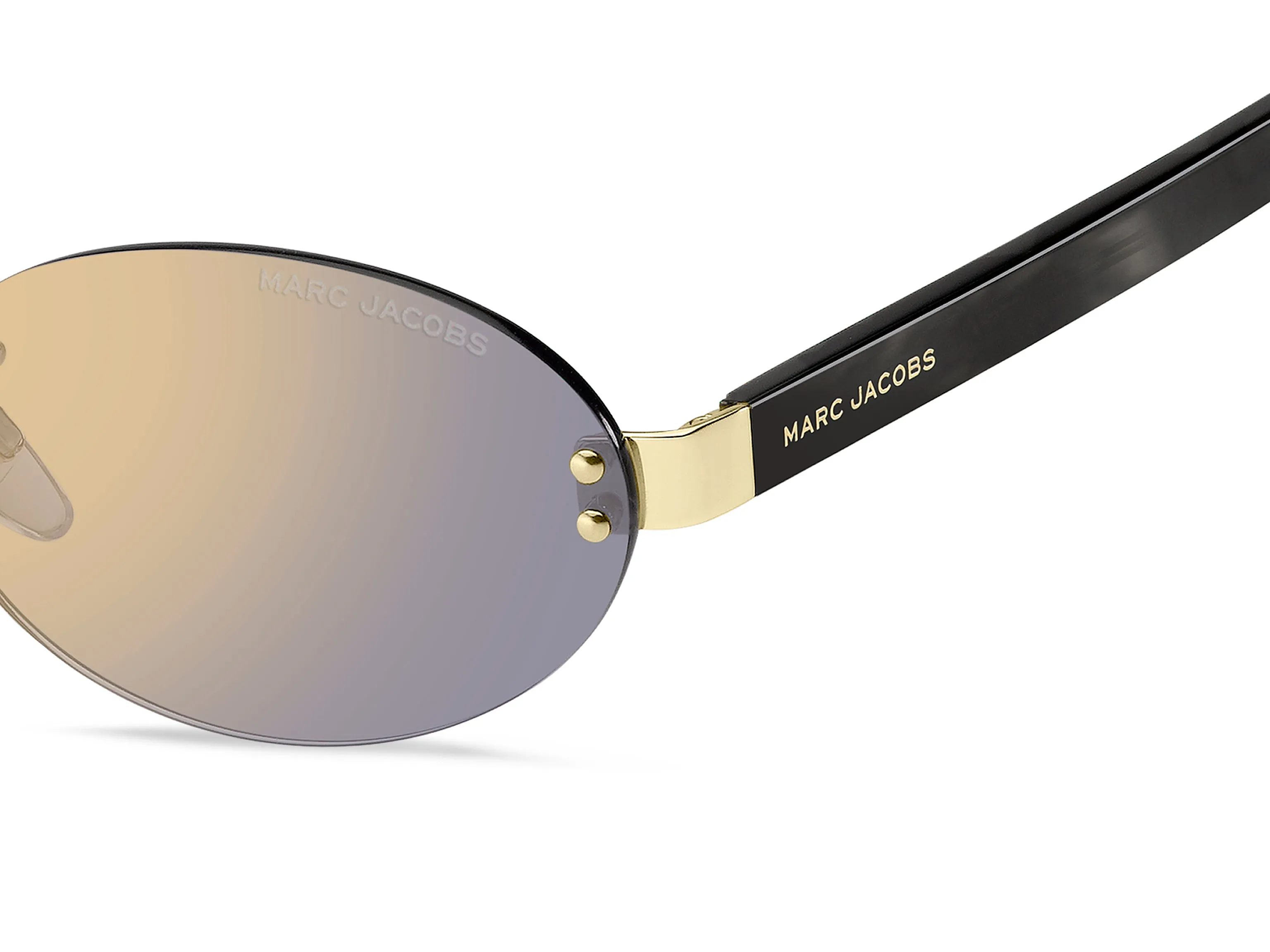 Marc Jacobs MARC 929/S LKS/K1 Occhiali da sole Metallo Oro Oro Rotonda Normale Specchiato - immagine 3