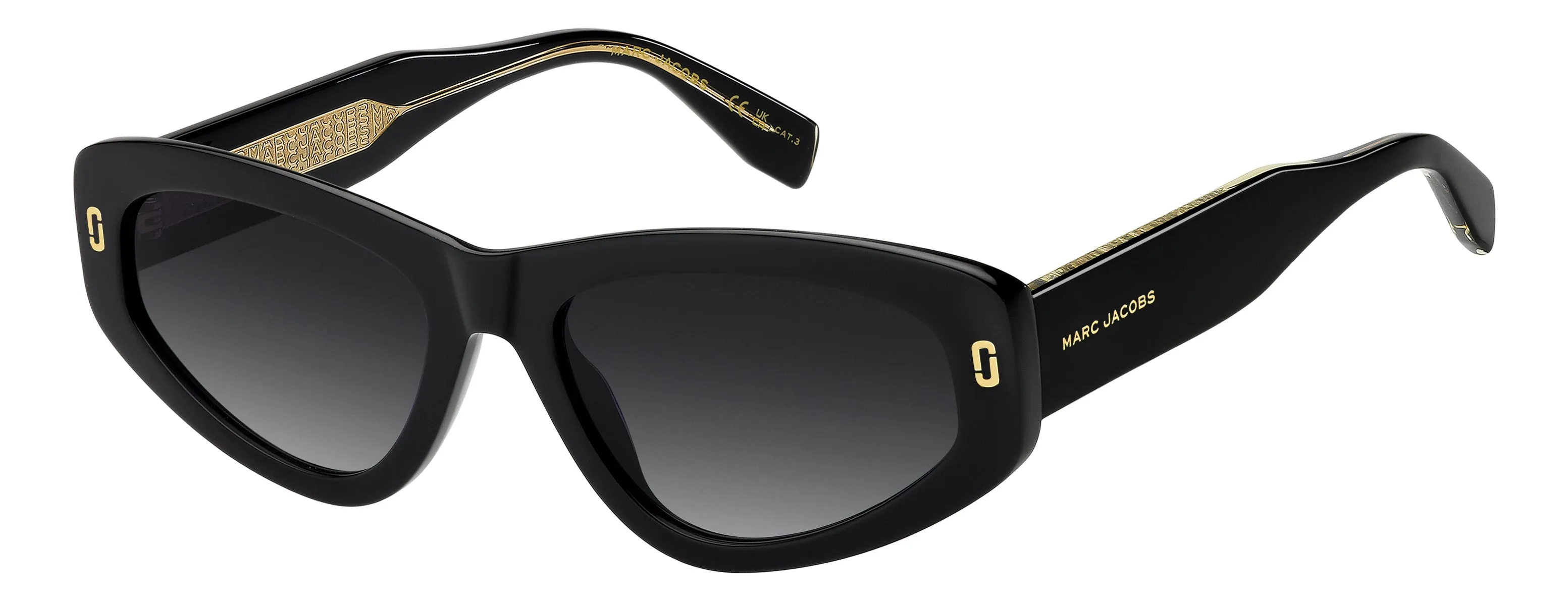 Marc Jacobs MJ 1146/S 807/9O Occhiali da sole Acetato Nero Grigio Cat Eye Normale Sfumato - immagine 1