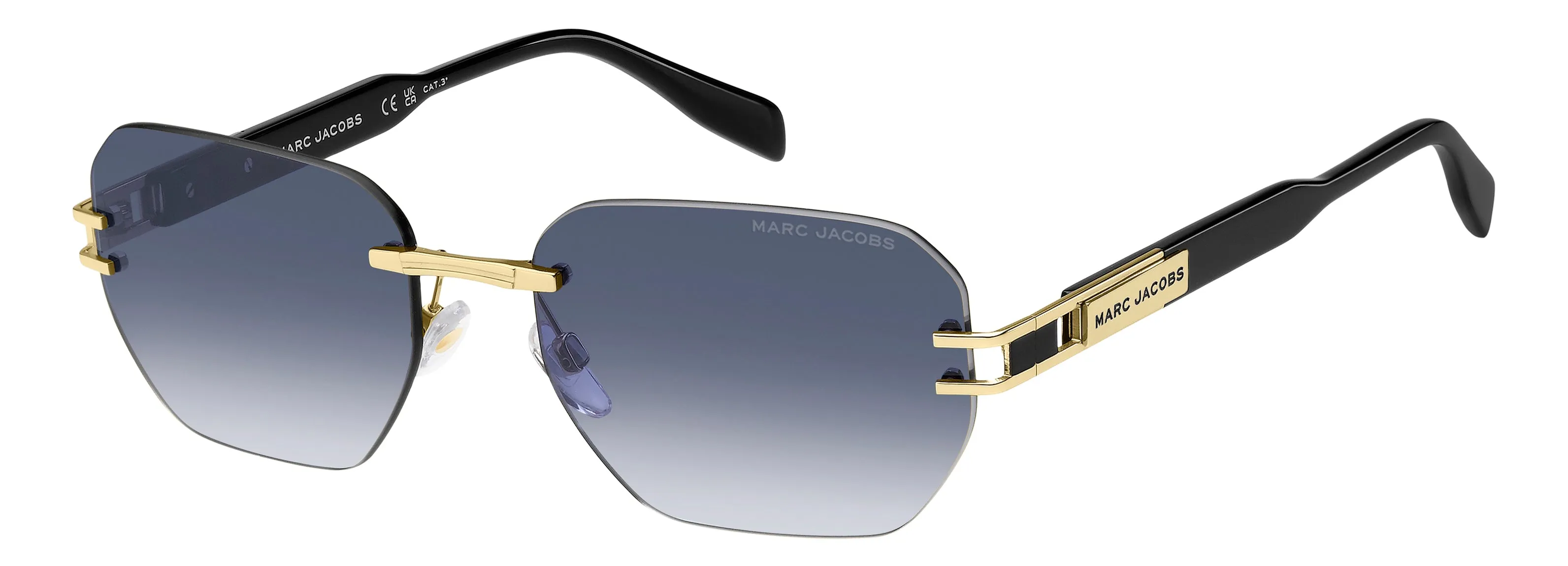 Marc Jacobs MARC 944/S RHL/08 Occhiali da sole Titanio Oro Blu Squadrata Normale Sfumato - immagine 1