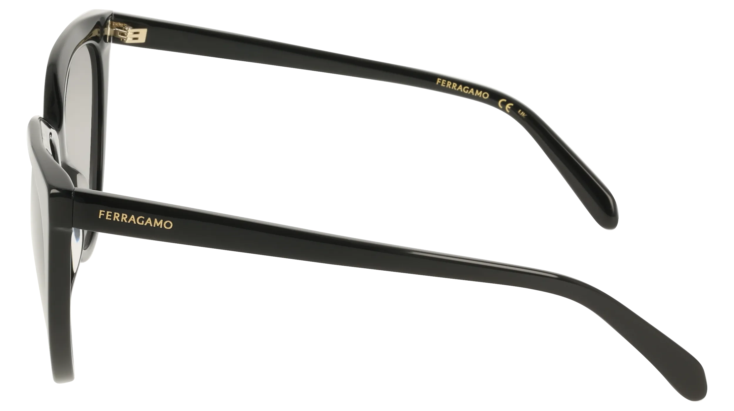 Ferragamo SF2101S 001 Occhiali da sole Acetato Nero Squadrata Normale - immagine 3