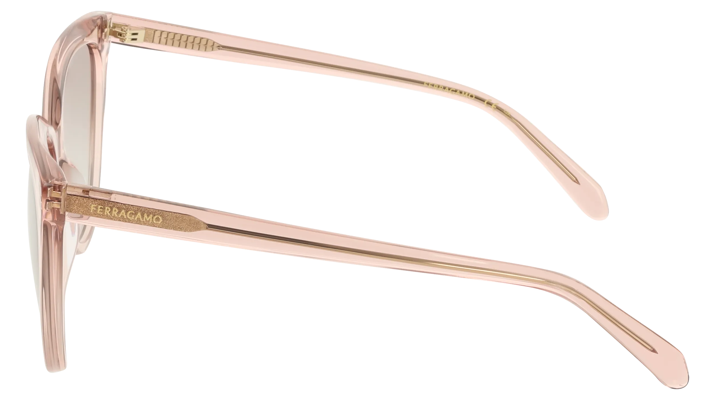 Ferragamo SF2101S 667 Occhiali da sole Acetato Rosa Squadrata Normale - immagine 3